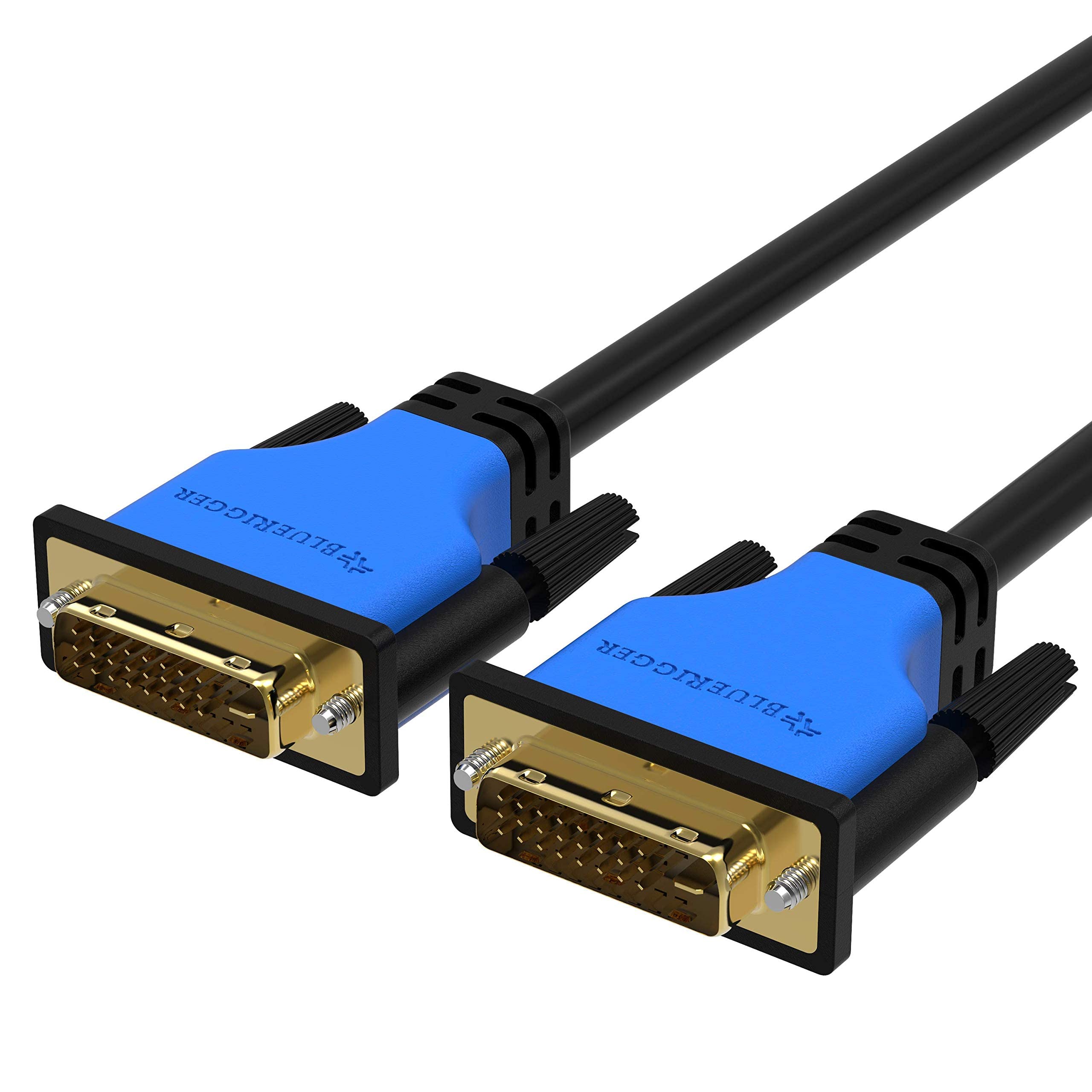 BlueRigger DVI to DVI Cable 15FT (High Resolution 2560x1600, DVI-D Cable 24+1 Dual Link, Gold Plated) - DVI Cables for Gaming, H