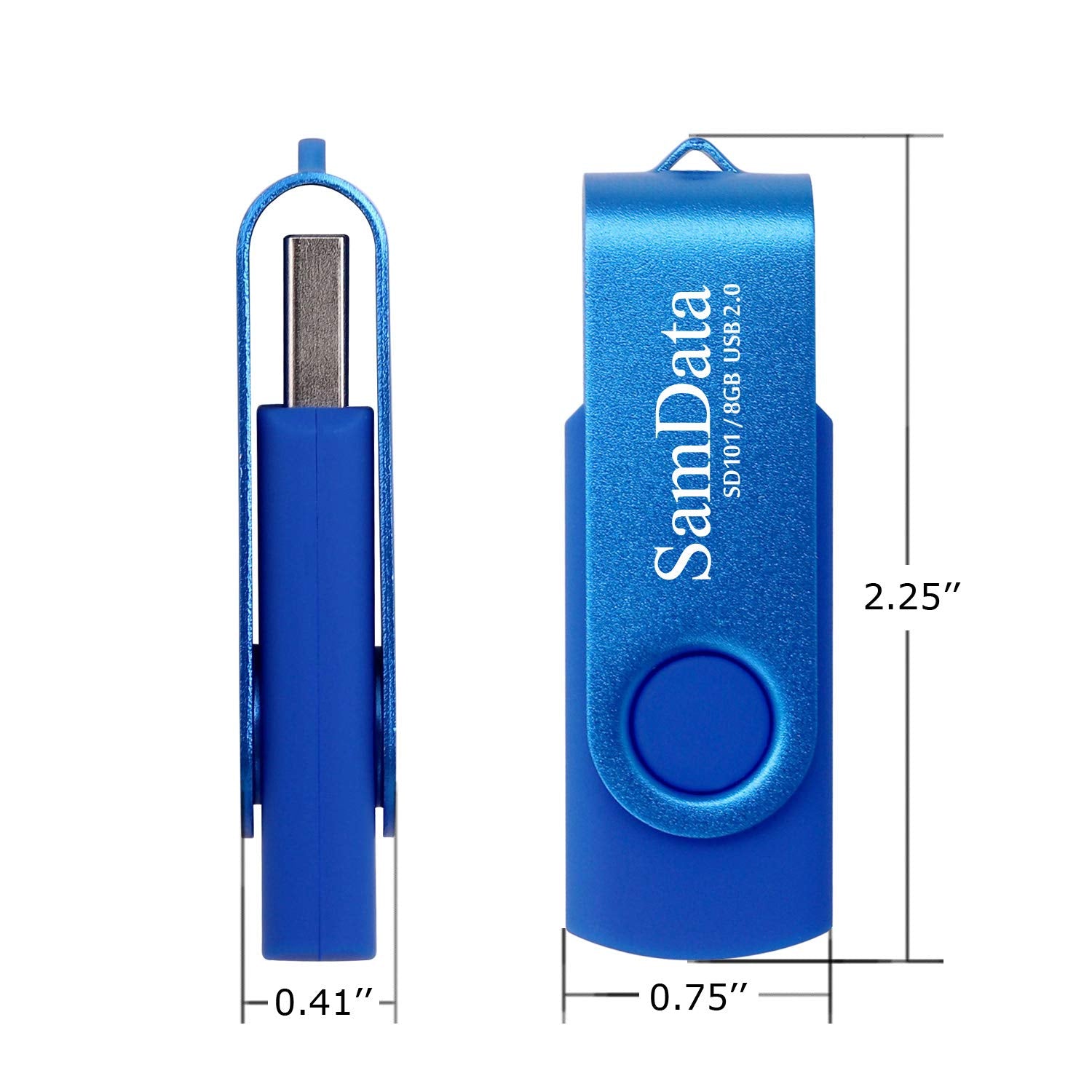 Samdata 8Gb Usb Flash Drives 2 Pack 8Gb Thumb Drives Memory Stick Jump Drive With Led Light For Storage And Backup (2 Colors: Black Blue)