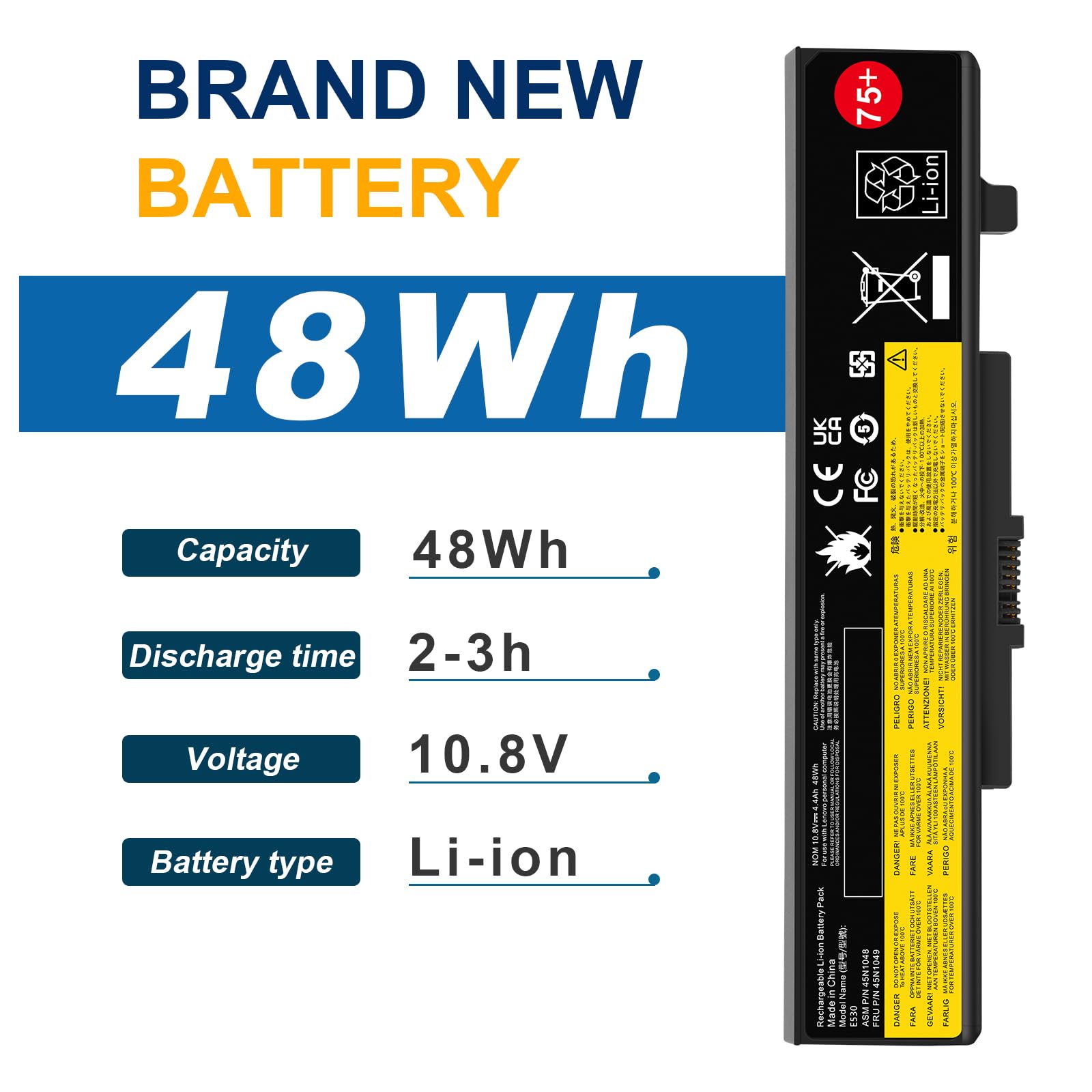 Fancy Buying Laptop Battery for ThinkPad E430 E530 E540 E431 E531 5200mAh 45N1048