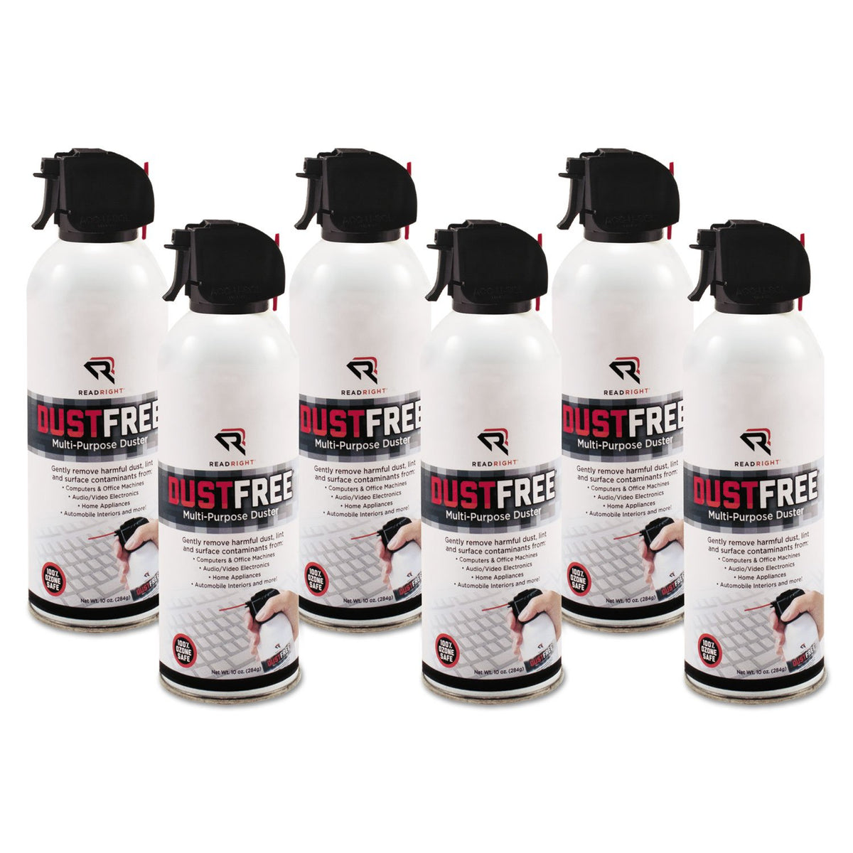 Read Right Dustfree Multi Purpose Duster, 10 Ounce Can, 6 Pack (Rr3760)