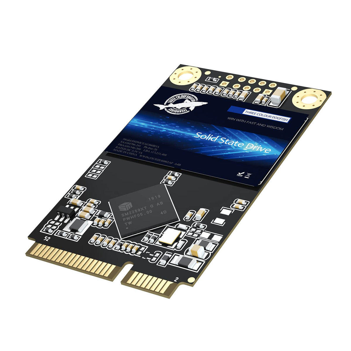 Dogfish Msata Ssd 240Gb 3D Nand Tlc Sata Iii 6 Gb/S, Msata (30X50.9Mm) Internal Solid State Drive   Compatible With Desktop Pc L