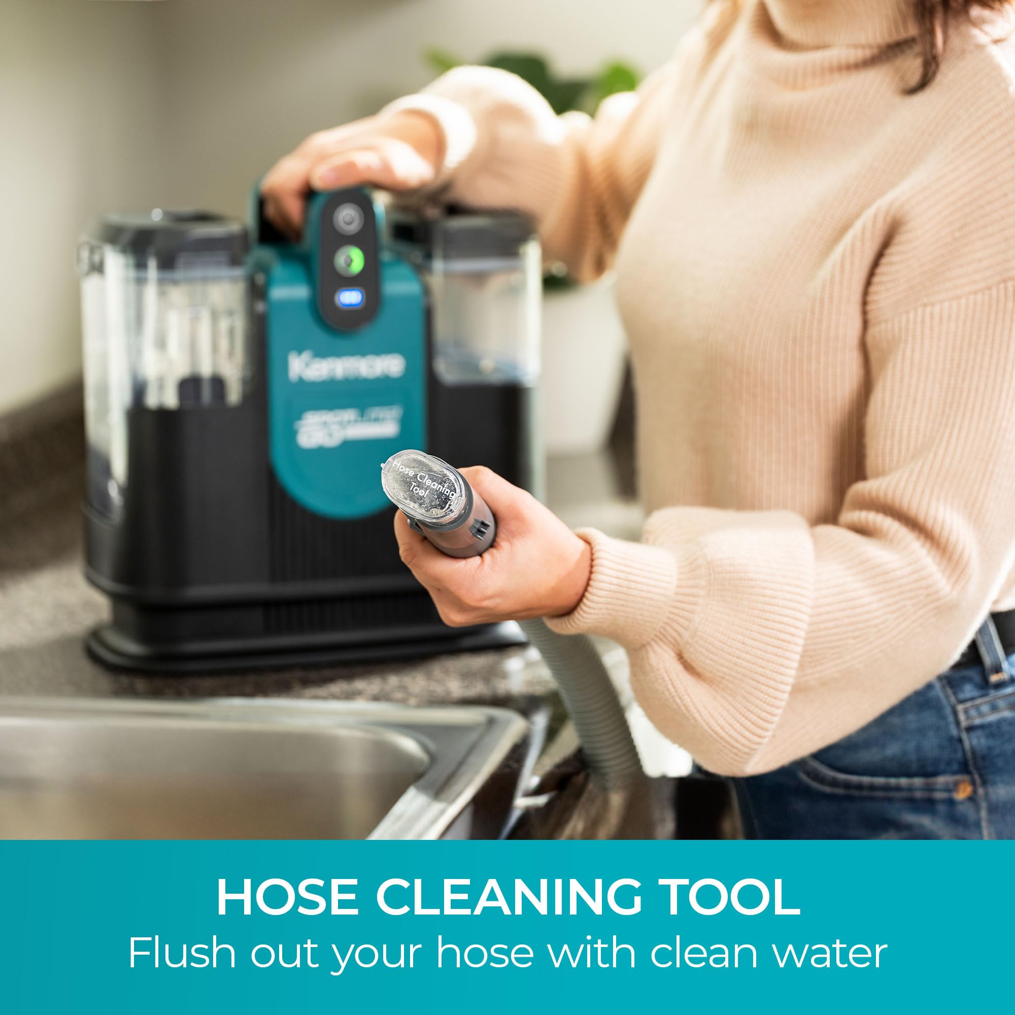 Kenmore Kw1090 Spotlite Go 24V Cordless Brushless Portable Carpet Spot Cleaner, 16Kpa Power Suction, 55Mins Runtime With Hose Cl