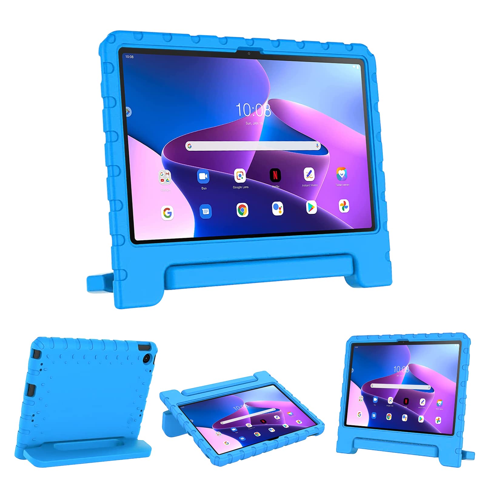 Simpleway Kids Case For Lenovo Tab M10 Plus 3Rd Gen 2022 10.6 Inch Model(Tb 125F/128F),Lightweight Shockproof Handle Stand Case