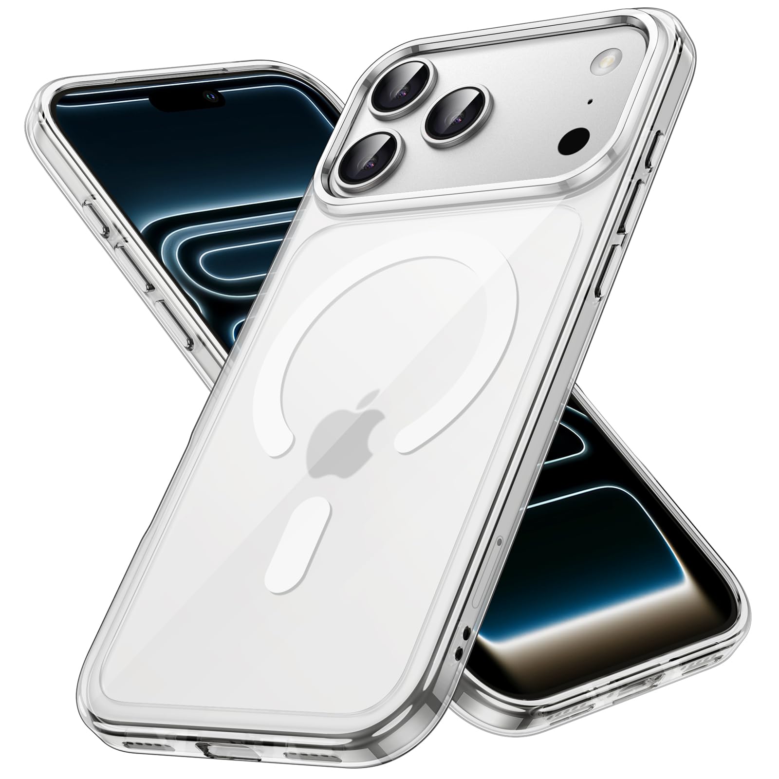 JETech Magnetic Case for iPhone 17 Pro 6.3-Inch Compatible with MagSafe, Shockproof Phone Bumper Cover, Anti-Scratch Clear Back 