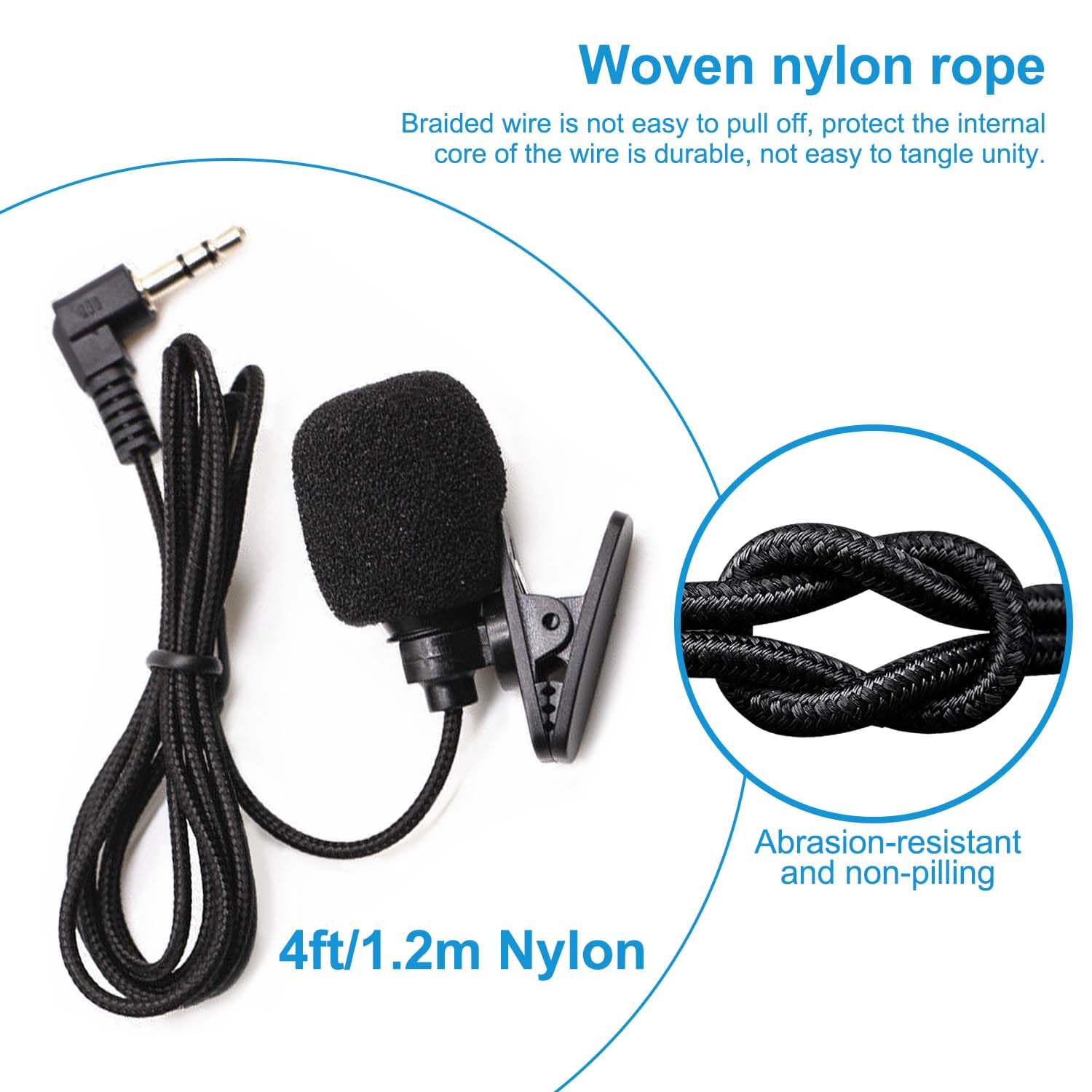 Kinizuxi 2 Pack Lavalier Lapel Microphone, Portable Collar Clip Mic Compatible With Iphone Android Smartphone Amplifier Podcast