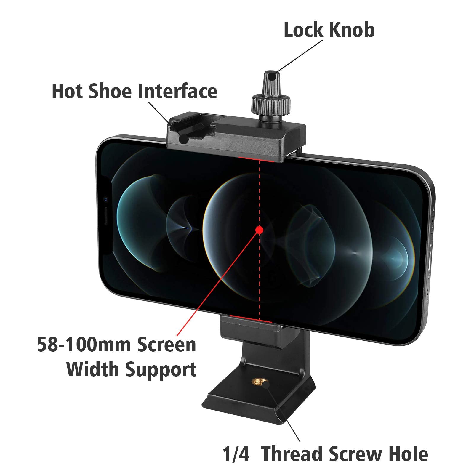 Vlogging Holder, Cell Phone Camera Handle Grip Stabilizer, Ergonomic Phone Video Stabilizer, Handheld Selfie Stick Smartphone Ho