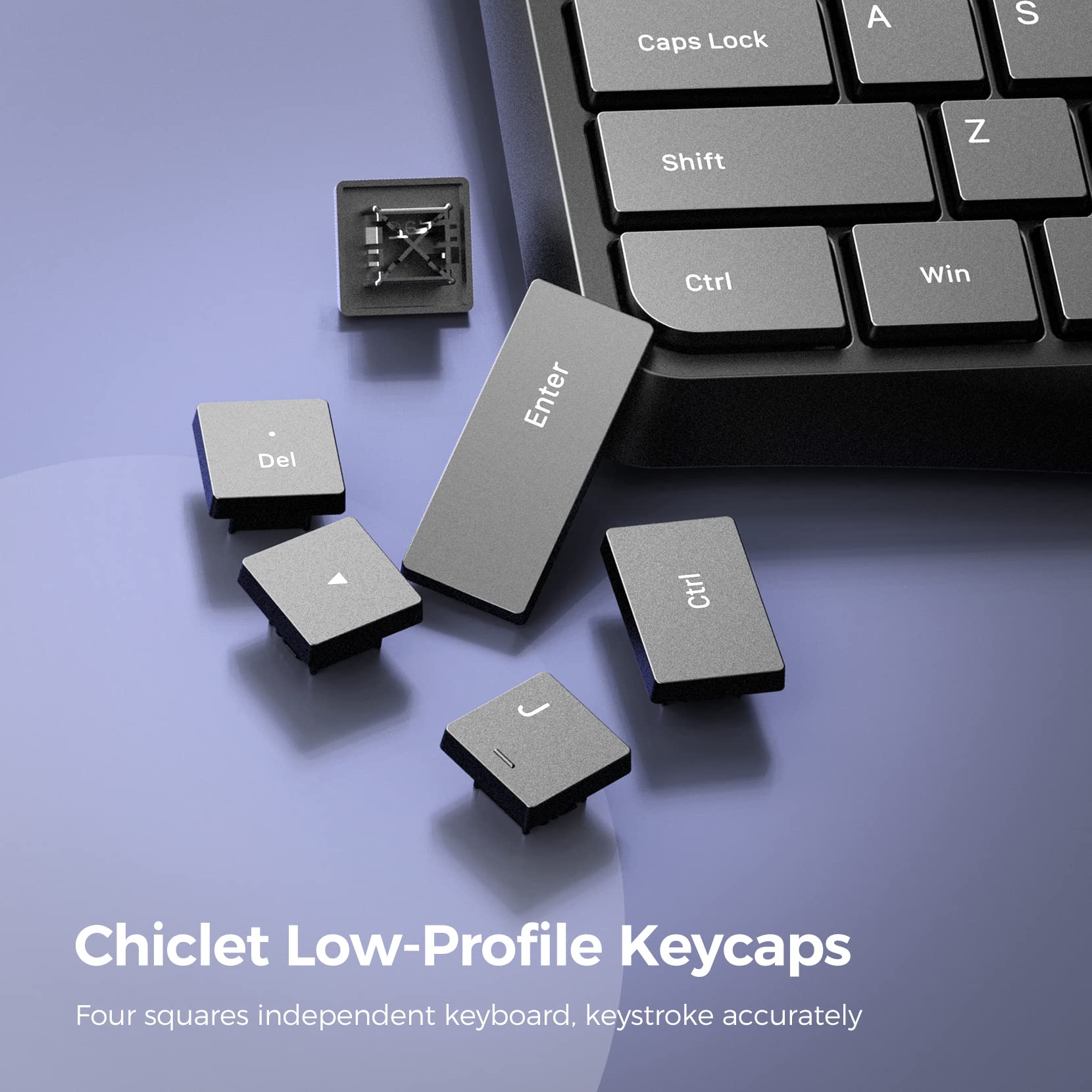 Wired Keyboard,Quiet Keyboard,Multimedia Usb Computer Keyboard,Silent Keyboard With Low Profile Chiclet Keys,Large Number Pad,Sp