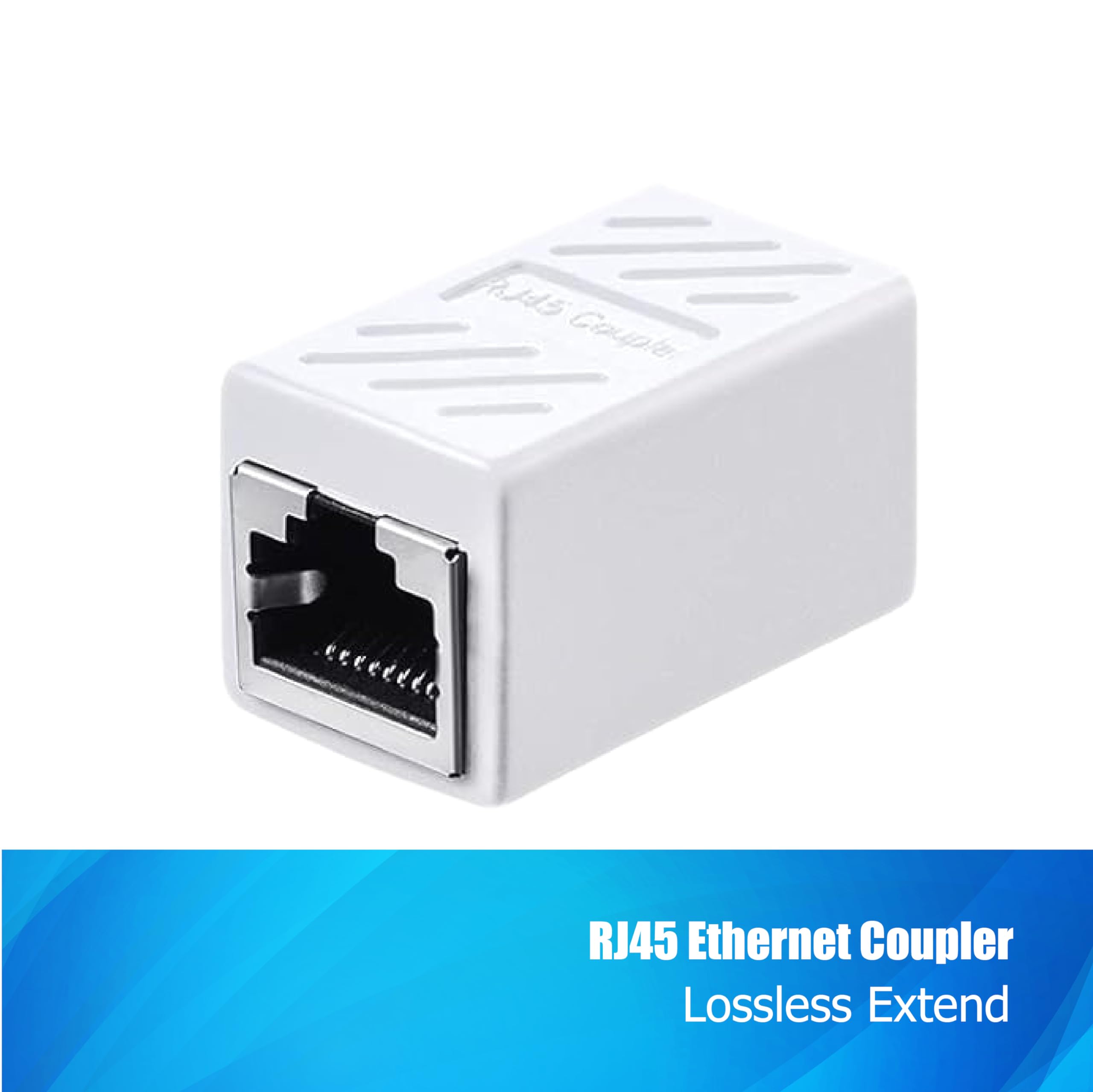 Rj45 Coupler,Ethernet Coupler,Cat6 Coupler White 3 Pack In Line Coupler For Cat8/Cat7/Cat6/Cat5E/Cat5 Ethernet Cable Extender Adapter For Pc/Router/Modem,Female To Female