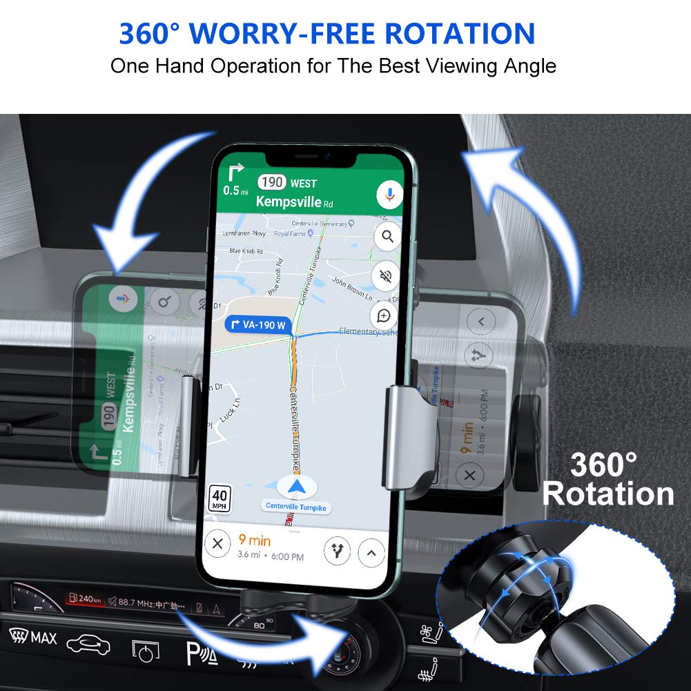 Miracase [Upgraded 2Nd Generation] Universal Phone Holder For Car, Air Vent Car Phone Holder Mount Compatible With Iphone 11/11