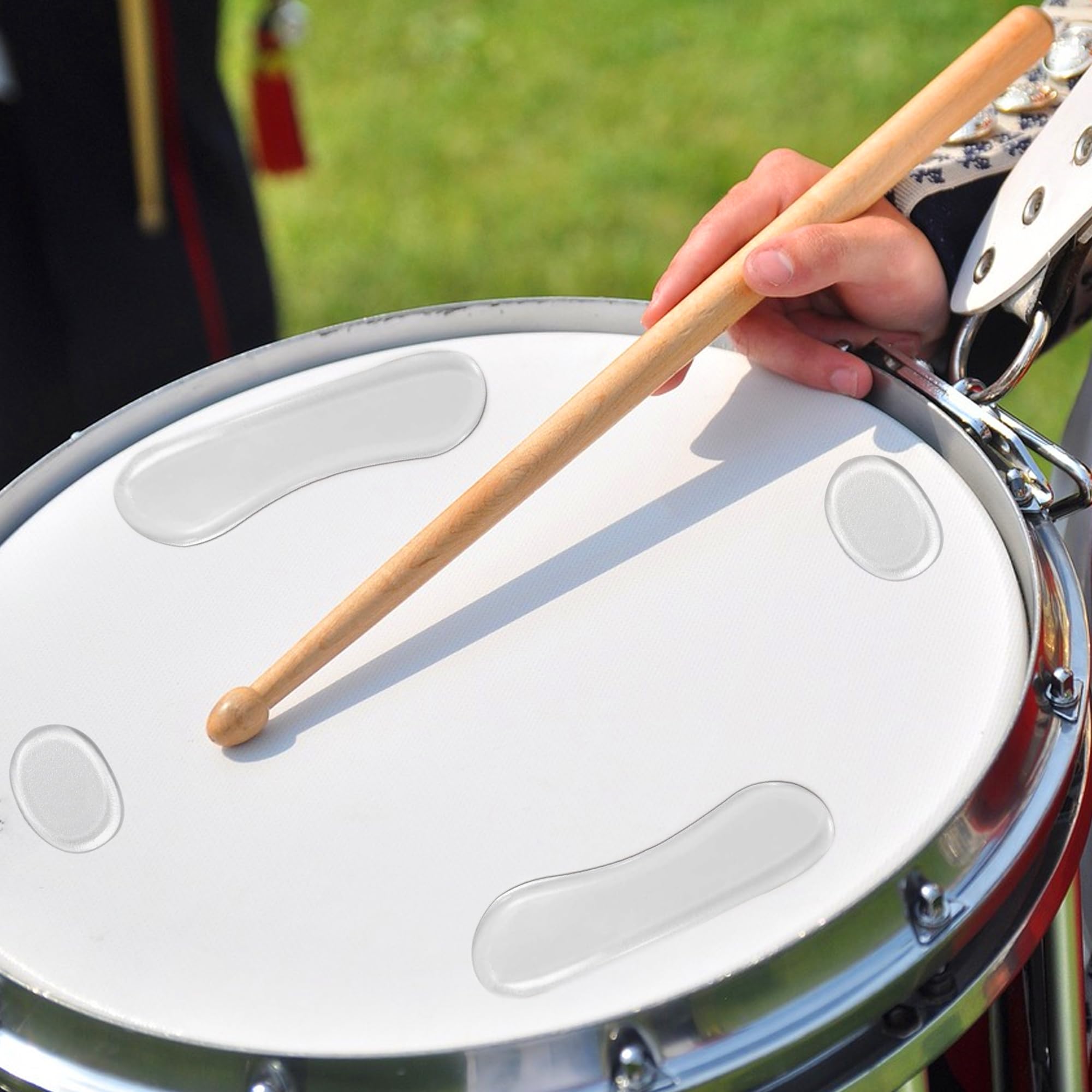 Drum Damper Gel Pads, 24Pcs Round And 2Pcs Transparent Silicone Drum Mufflers Strong Adhesive Drum Mute Pads Soft Drum Dampening