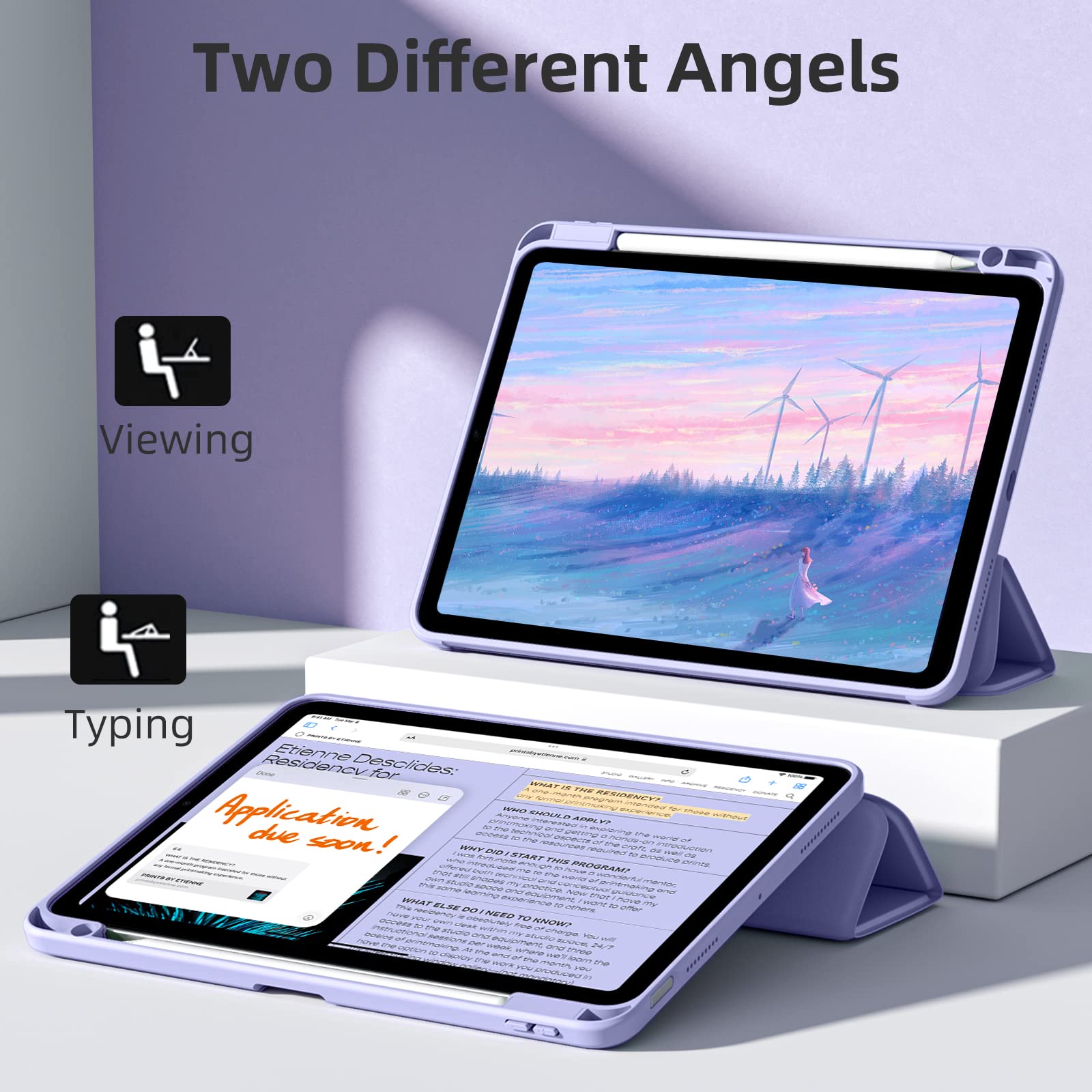 Wenlaty Case Compatible With Ipad Air 11 Inch Case (M2) 2024, Ipad Air 6Th/5Th/4Th Generation Case (2024/2022/2020) 11/10.9 Inch