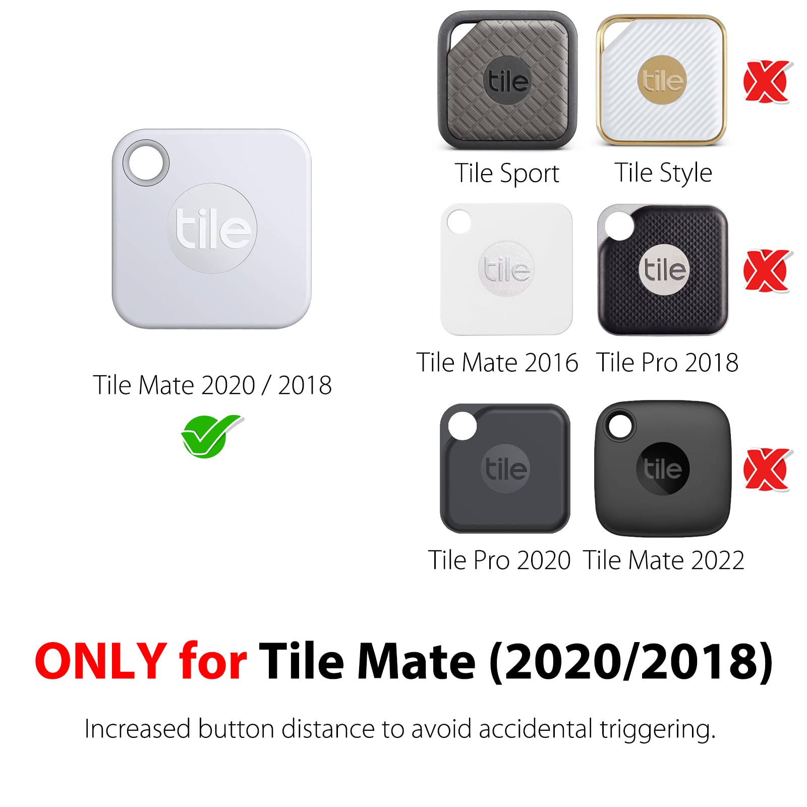 Silicone Case For Tile Mate 2020 & 2018 With Keychains, 2 Pack Anti Scratch Protective Cover With Carabiner (Navy/Fluorescent Gr