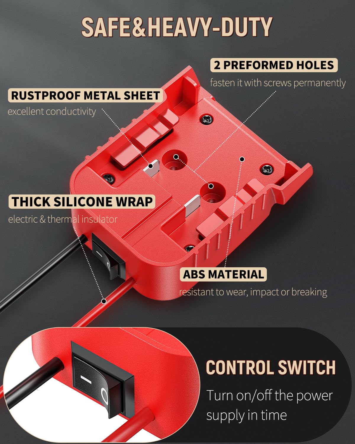 Vibit 18 V To 12 V Step Down Converter For Milwaukee M18 Battery, Dc Power Adapter, Voltage Reducer Transformer 180 W Buck Conve