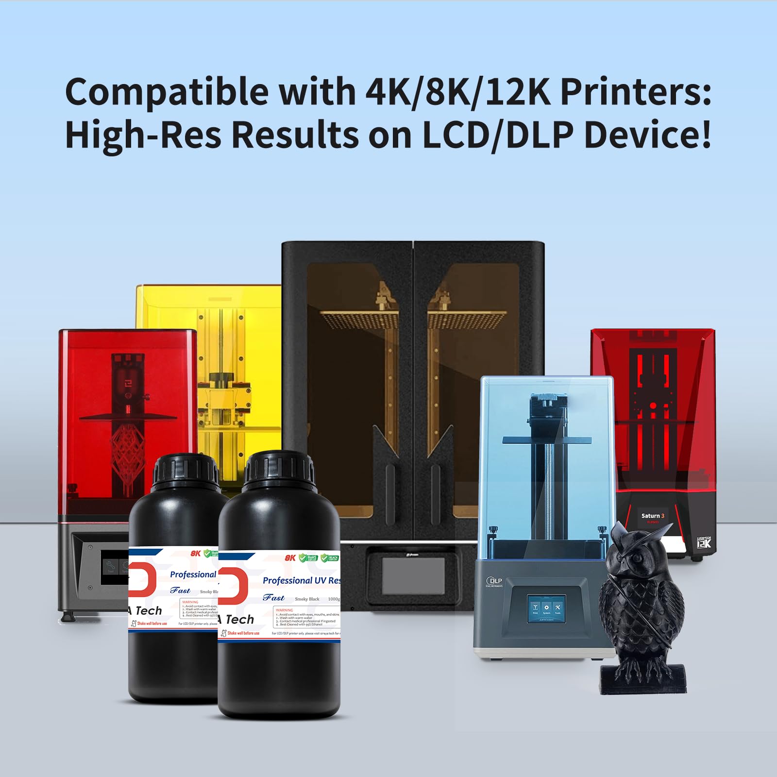 Siraya Tech Fast Abs Like 3D Printer Resin 405Nm Uv Curing Non Brittle High Precision 3D Printing Liquid Standard Photopolymer R