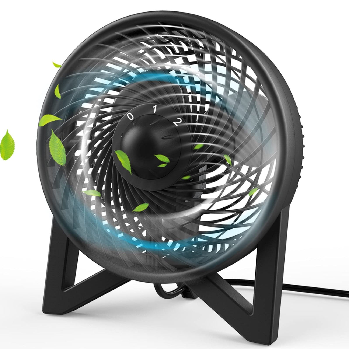 Dr. Prepare Quiet Desk Fan, 8 Inch Powerful Table Fan, Small Bedside Fan With 2 Speeds, Portable Personal Cooling Fan For Bedroo