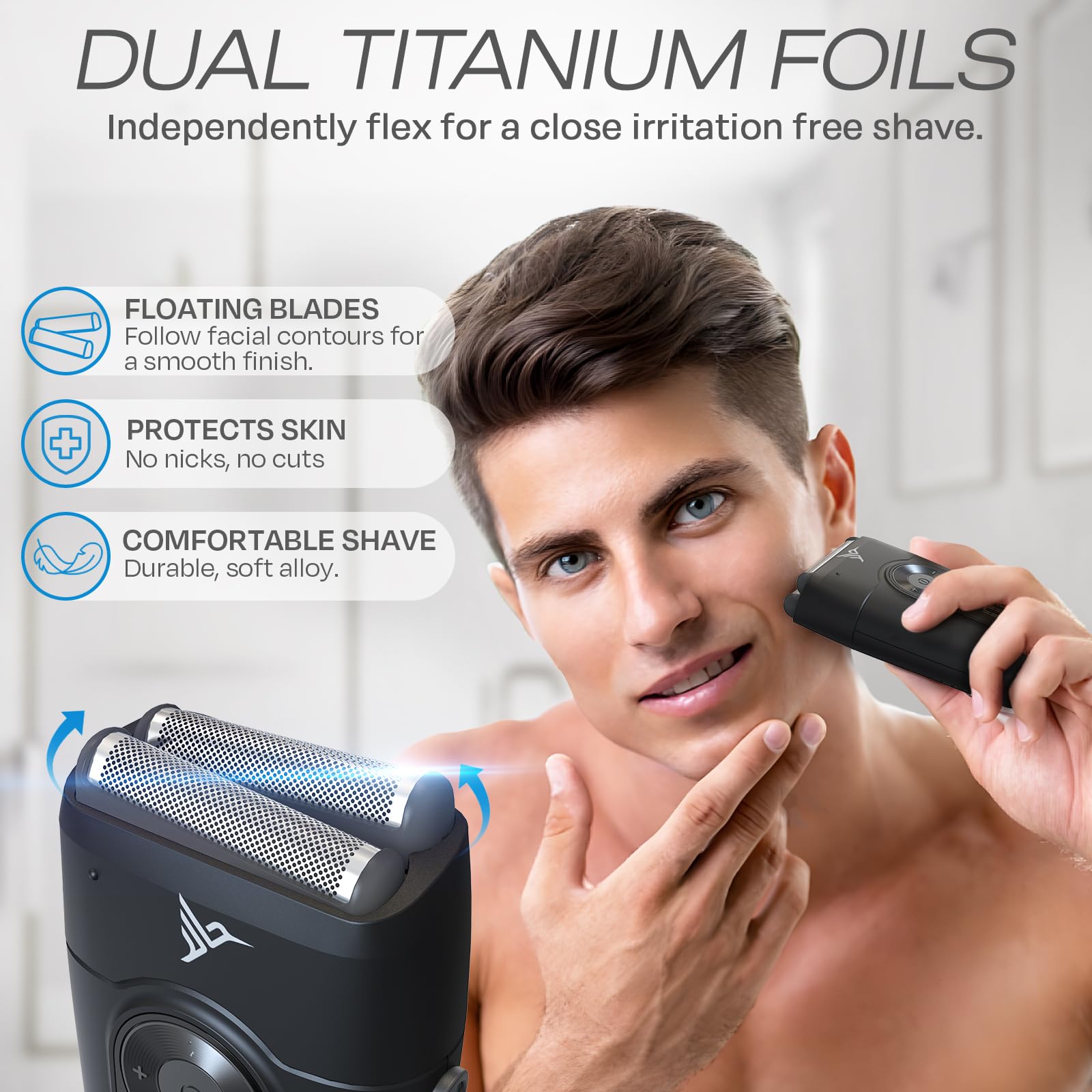 Hummingbird Mk2 Compact Foil Shaver   No Nick, No Cut, No Razor Burn Face Shaver For Men, Portable Usb C Rechargeable, Dual Foil