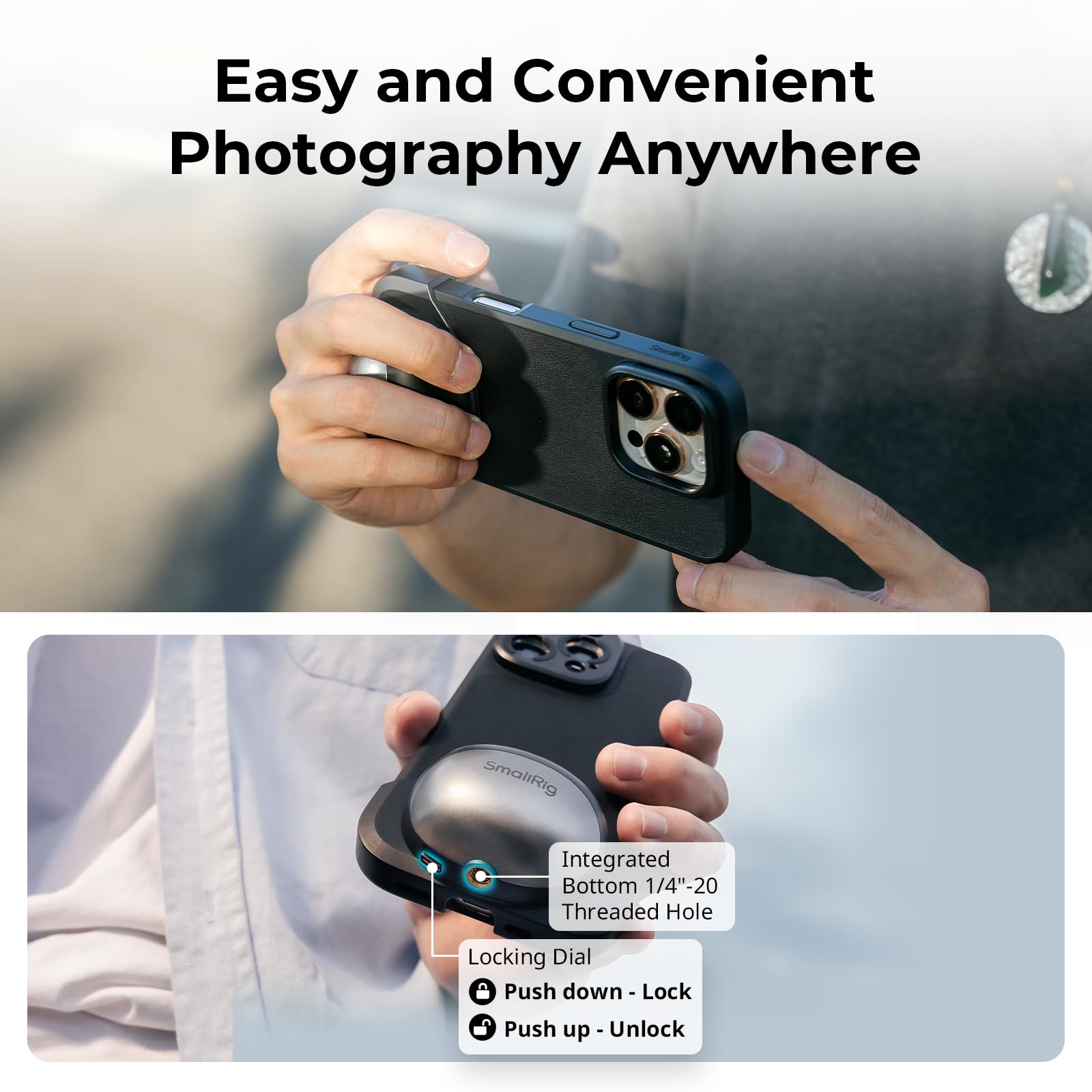 Smallrig Filmov Phone Case Kit For Iphone 16 Pro, Lightweight Photography Phone Case With T-Mount Lens Backplate, Support For Ma