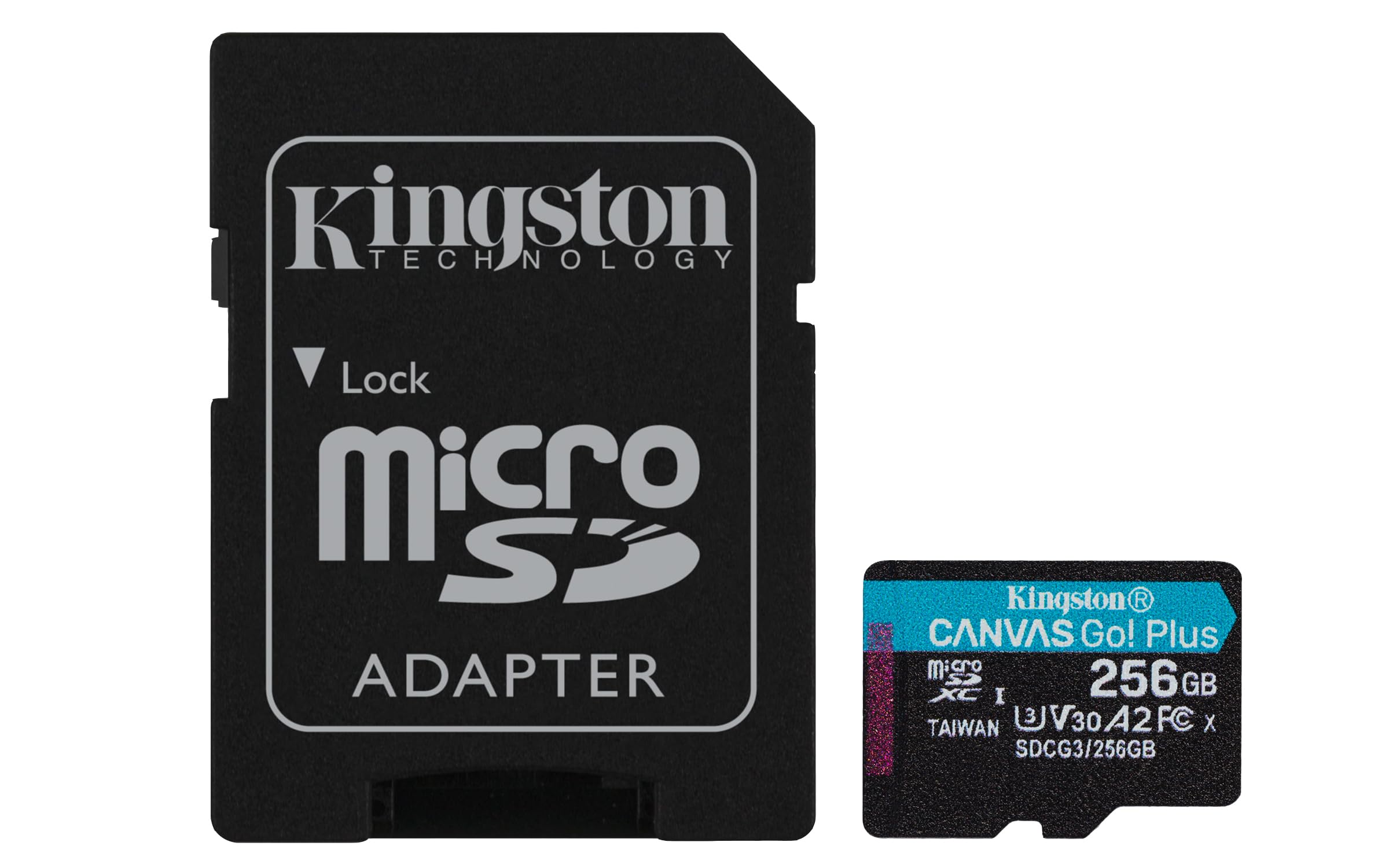 Kingston 256GB Canvas Go Plus microSDXC Card | Up to 170MB/s | UHS-I, C10, U3, V30, A2/A1 | with Adapter | SDCG3/256GB