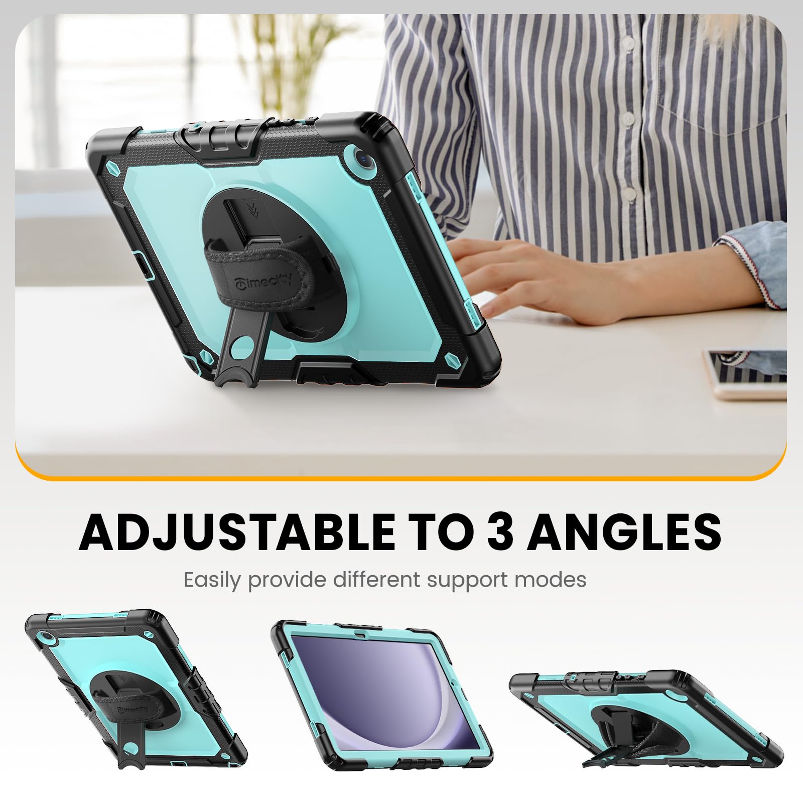 Timecity For Samsung Galaxy Tab A9 Plus Case 11 Inch 2024 (Sm-X210/X216/X218), Shockproof Sturdy Protection Case With Screen Pro