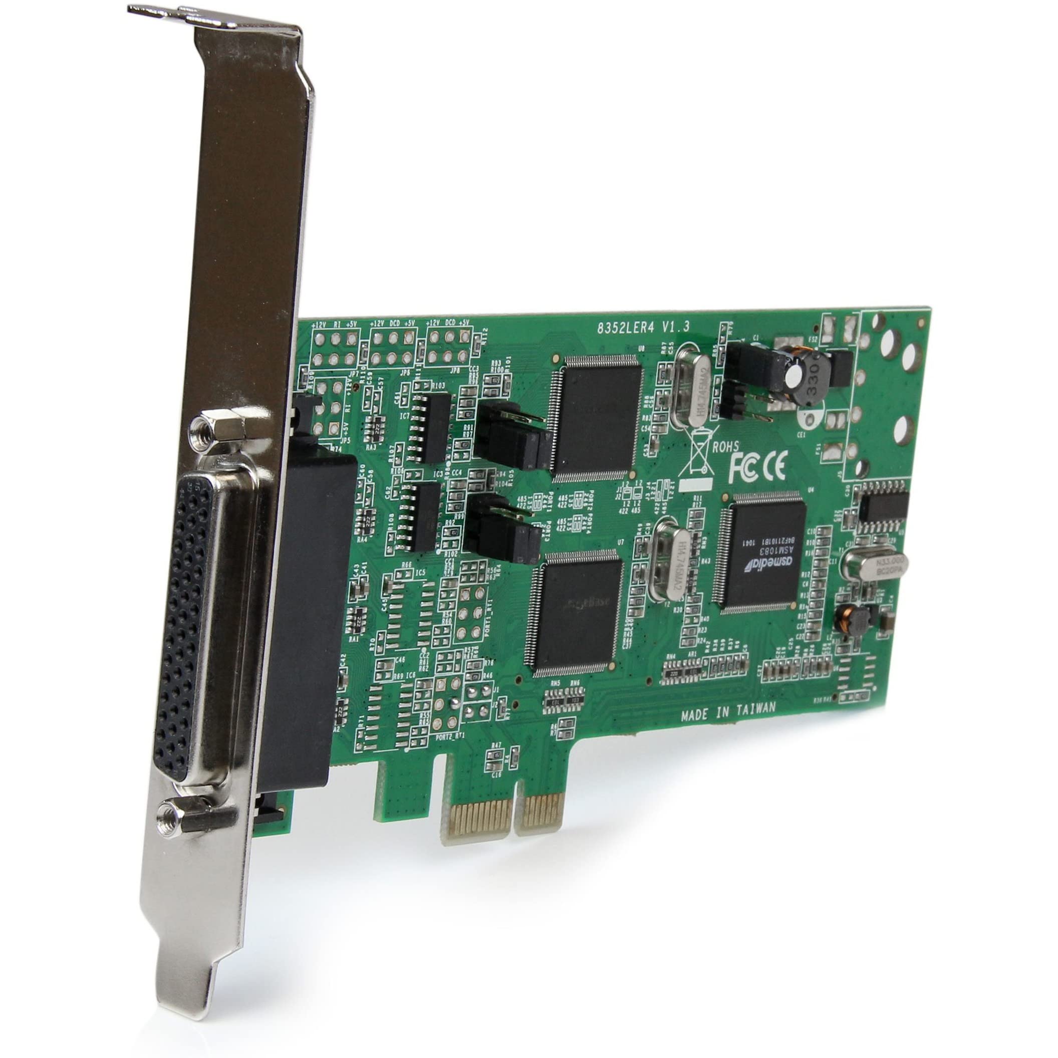 Startech.Com 4 Port Pci Express Pcie Serial Combo Card With Breakout Cable   2 X Rs232 2 X Rs422 / Rs485   Dual Profile , Taa (P