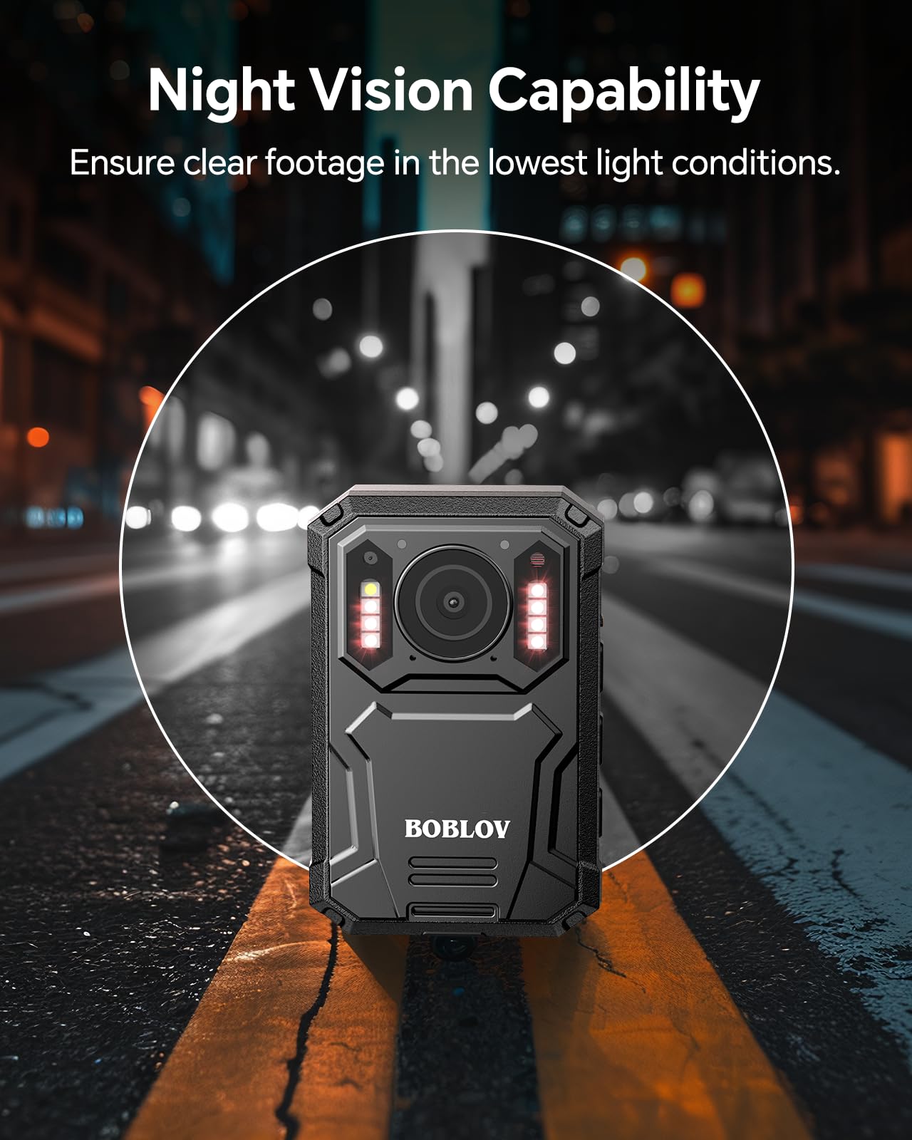 Boblov Kj23Pro 2K Body Camera, 128Gb Body Cams With Night Vision, 4000Mah Battery For 15 Hours Continuous Recording, Ip66 Design