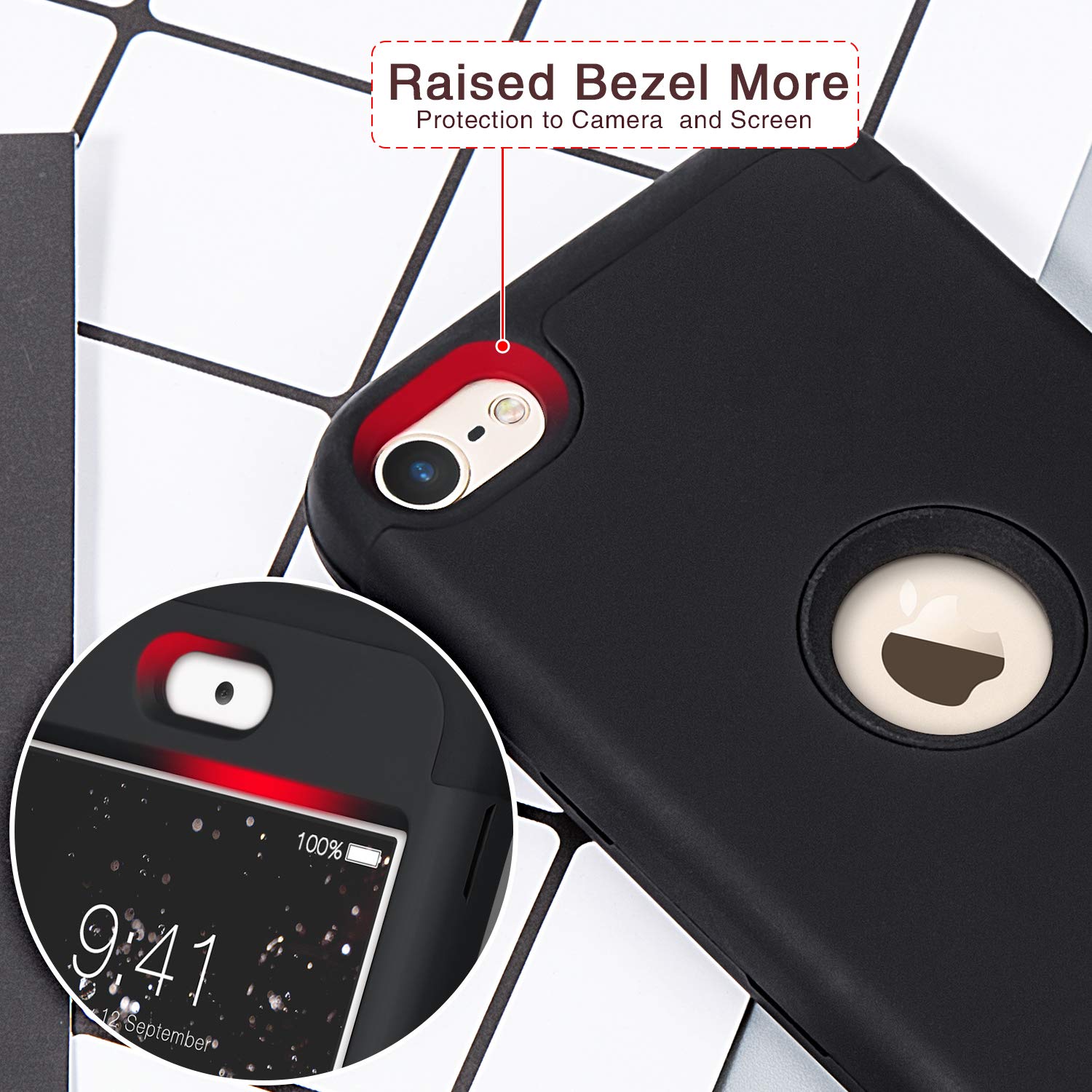 Ipod Touch 7 Case With 2 Screen Protector, Idwell [Three Layer Series] Heavy Duty Protection Shockproof High Impact Protective A