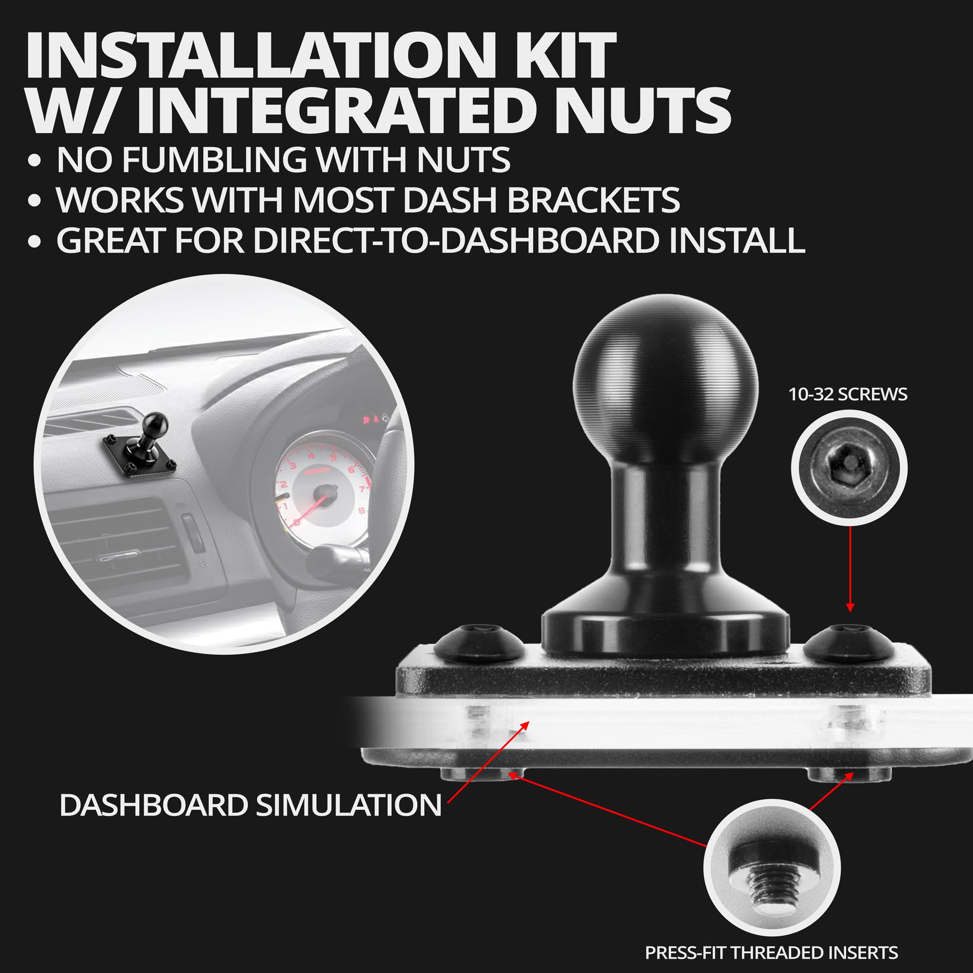 Industrial Metal Drill Base Tablet Mount - By Tackform [Enduro Series] - Ipad Holder For Wall Or Truck. Eld Mount | Compatible W