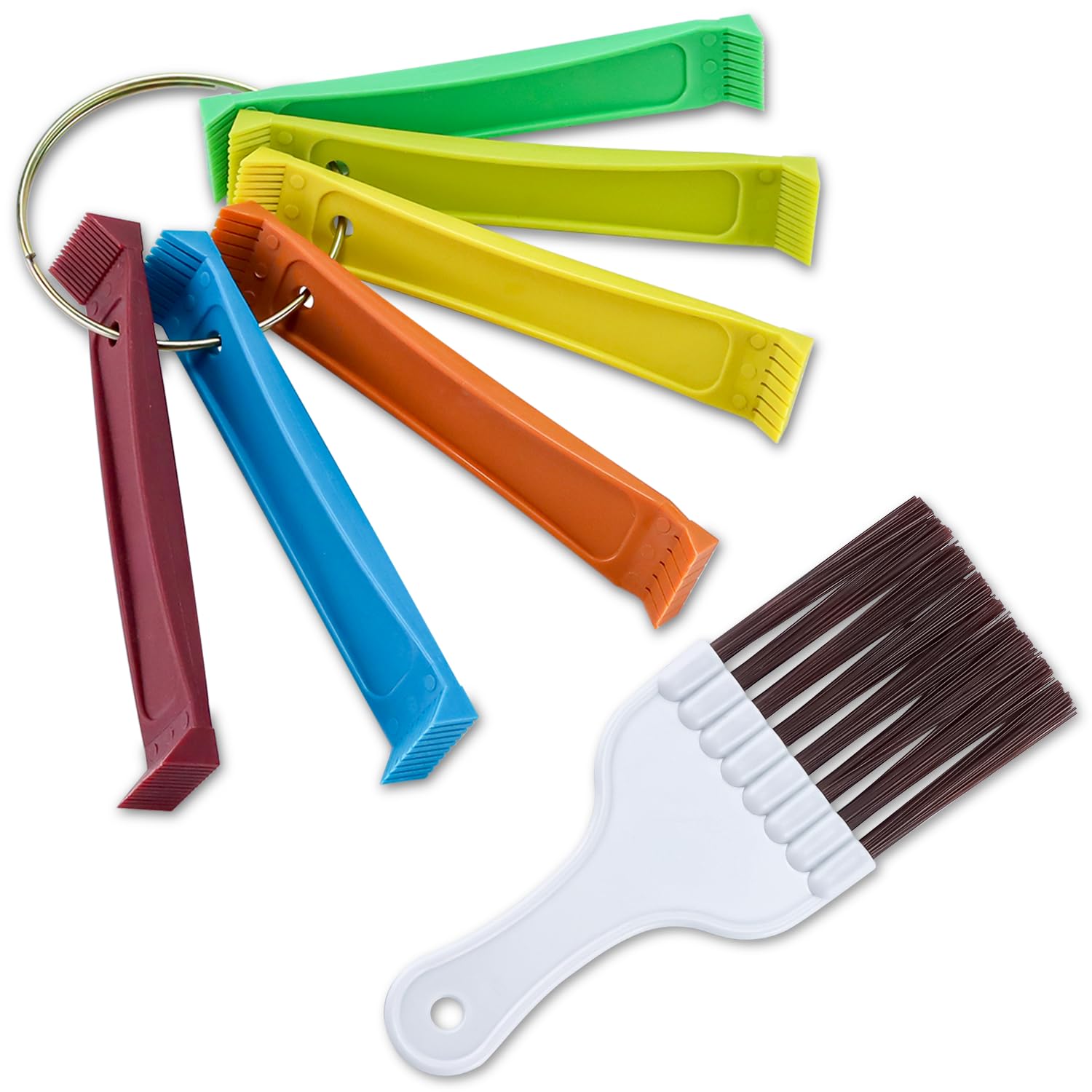 Cenipar 2Pcs Air Conditioner Condenser Fin Comb Set Include Fcr6 Fin Comb And Condenser Fin Comb Brush Repair Tool For Condenser