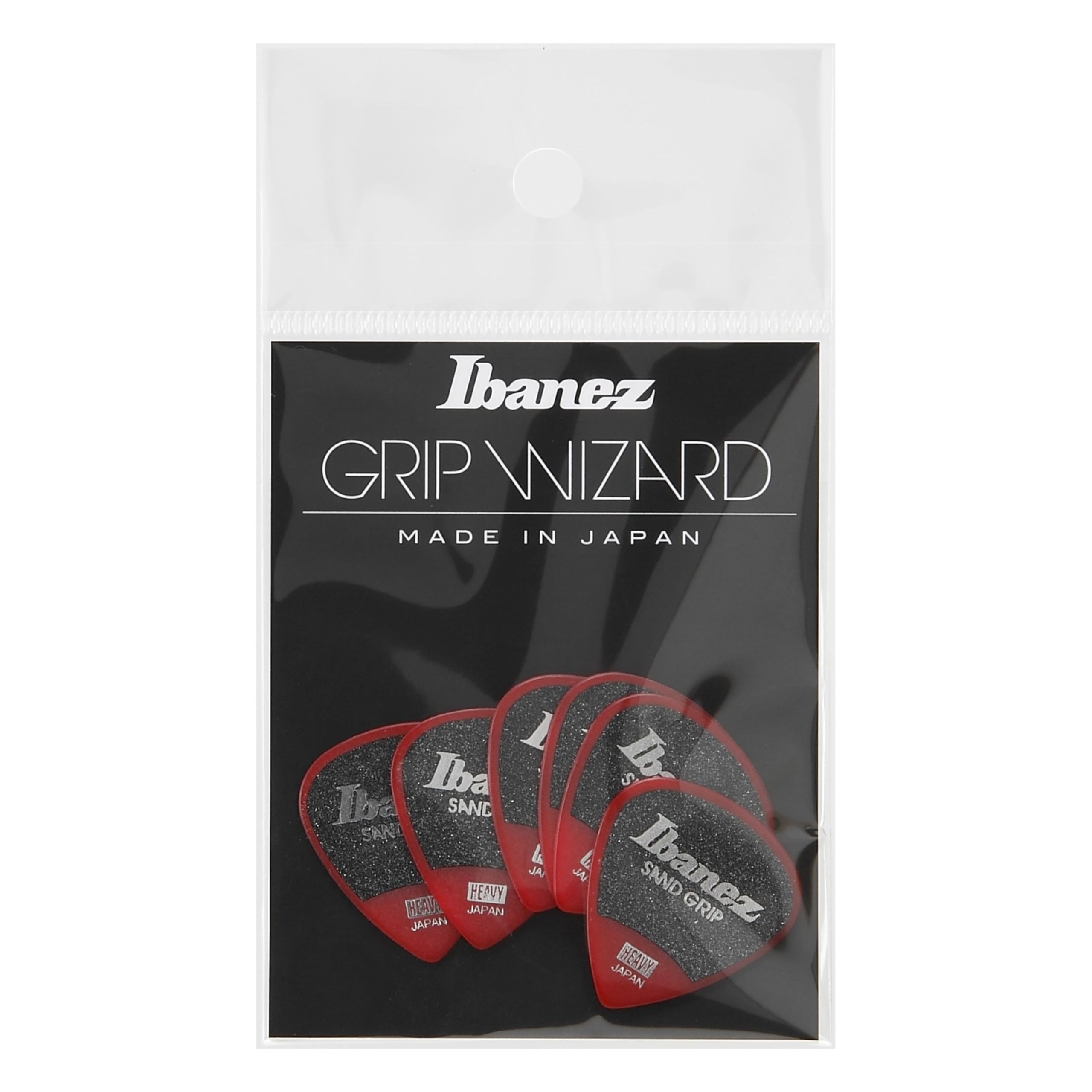Ibanez Grip Wizard Series Sand Grip Pick PA16HSG-RD RED with anti-slip material