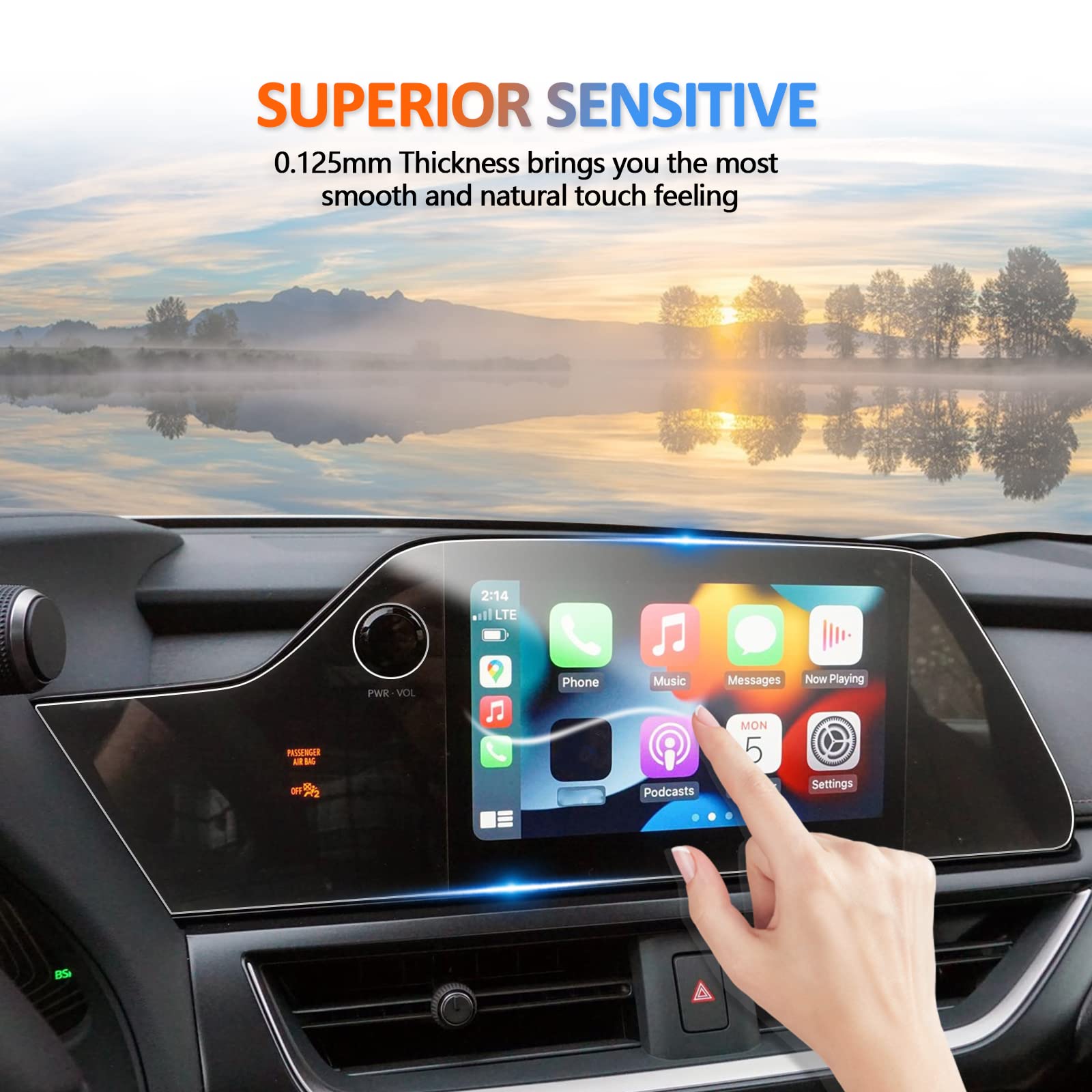 Lexus Ux 250H Hybrid Accessories Screen Protector (2023 2025)   8 Inch Touch Screen Infotainment Display Cover (2Pcs Nano Foils)