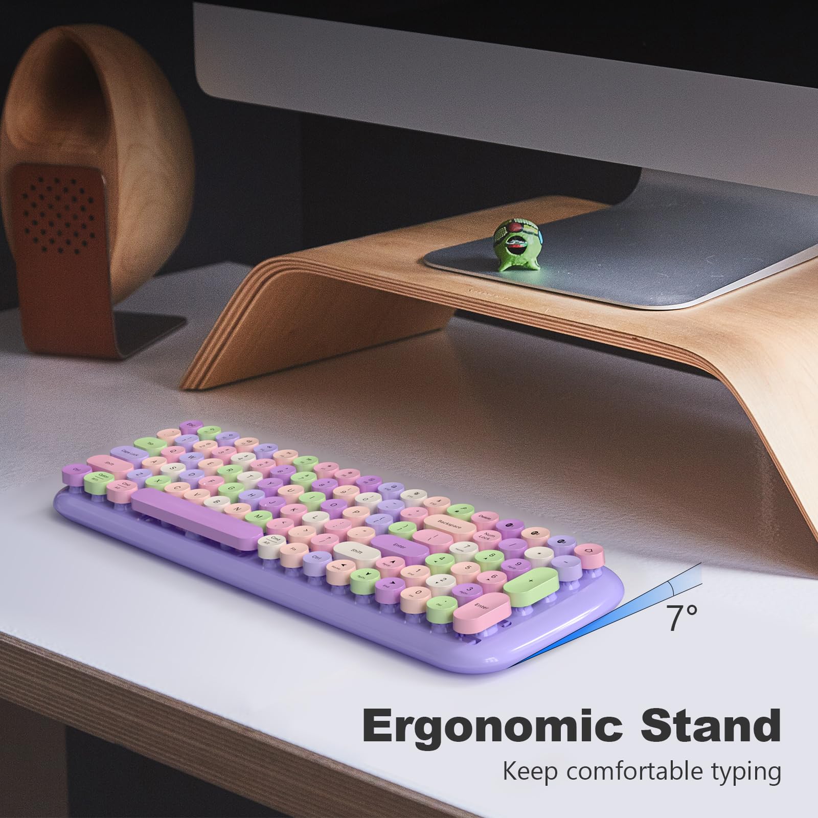 Mofii Wireless Bluetooth Keyboard For Mac, Ipad, Iphone, Pc, Laptop & Android, Connect Up To 3 Devices Simultaneously, Portable