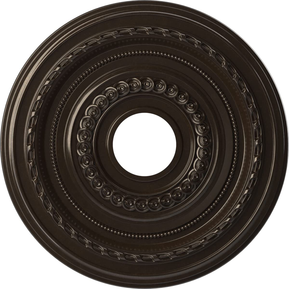 Ekena Millwork Cmp16Coeru Cole Thermoformed Pvc Ceiling Medallion (Fits Canopies Up To 4 1/2''), 16''Od X 3 1/2''Id X 1''P, Univ