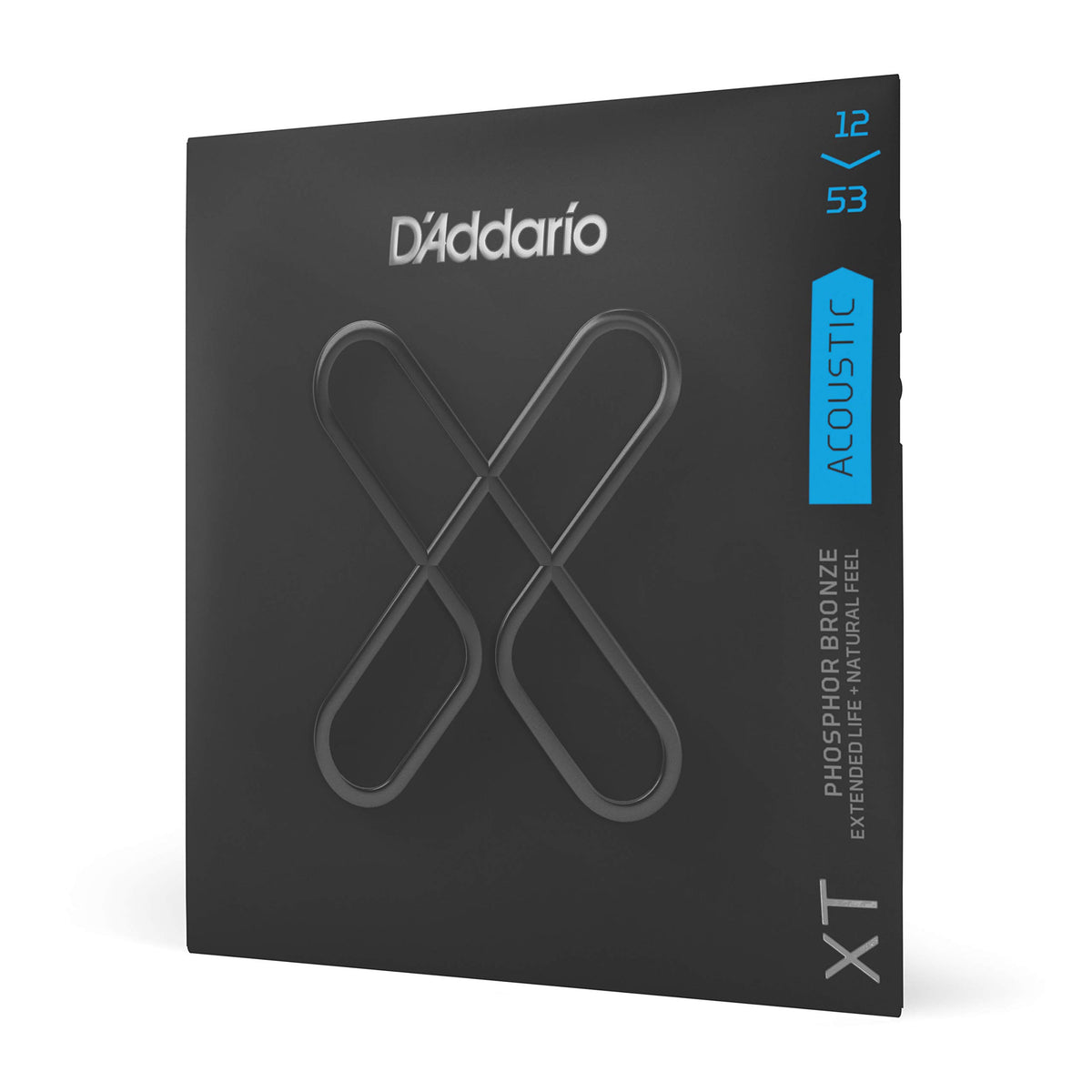 D'Addario Guitar Strings   Xt Phosphor Bronze Coated Acoustic Guitar Strings   Xtapb1253   Extended String Life With Natural Tone & Feel   For 6 String Guitars   12 53 Light