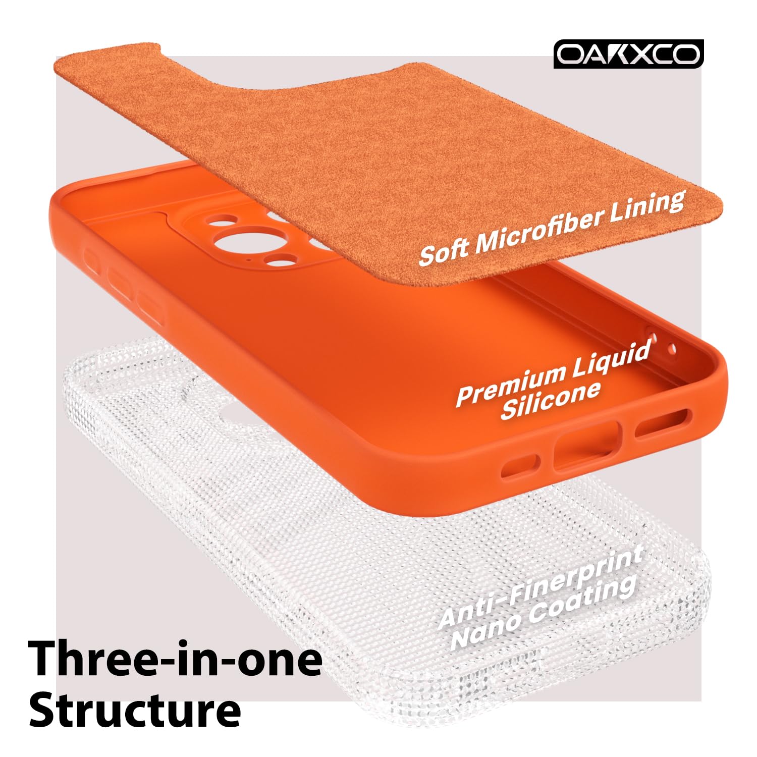 Oakxco For Iphone 15 Pro Max Phone Case Liquid Silicone, Neon Bright Solid Color, Thin Slim Soft Rubber Gel Matte Tpu Plain Simp