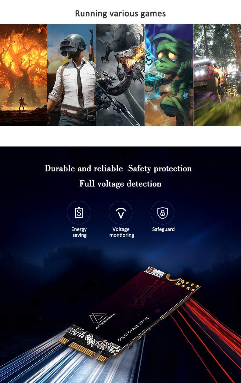 Kingshark Gamer M.2 2242 Ssd 128Gb Ngff Internal Solid State Drive High Performance Hard Drive For Desktop Laptop Sata Iii 6Gb/S Includes Ssd (128Gb, M.2 2242)