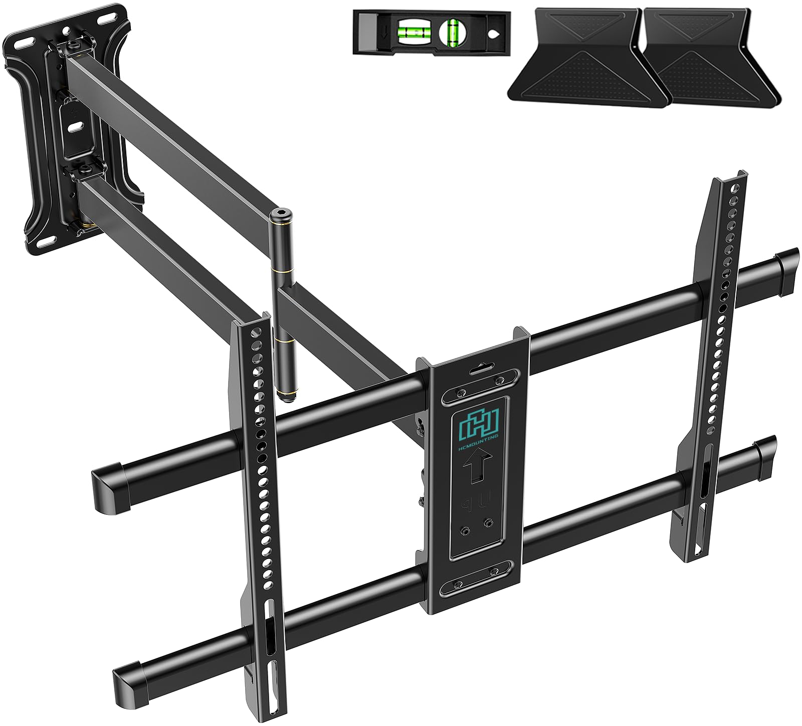 Hcmounting Long Arm Corner Tv Wall Mount With 30 Inch Extension For 32'' 80'' Tvs, Easy Single Stud Install, Full Motion Swivel,