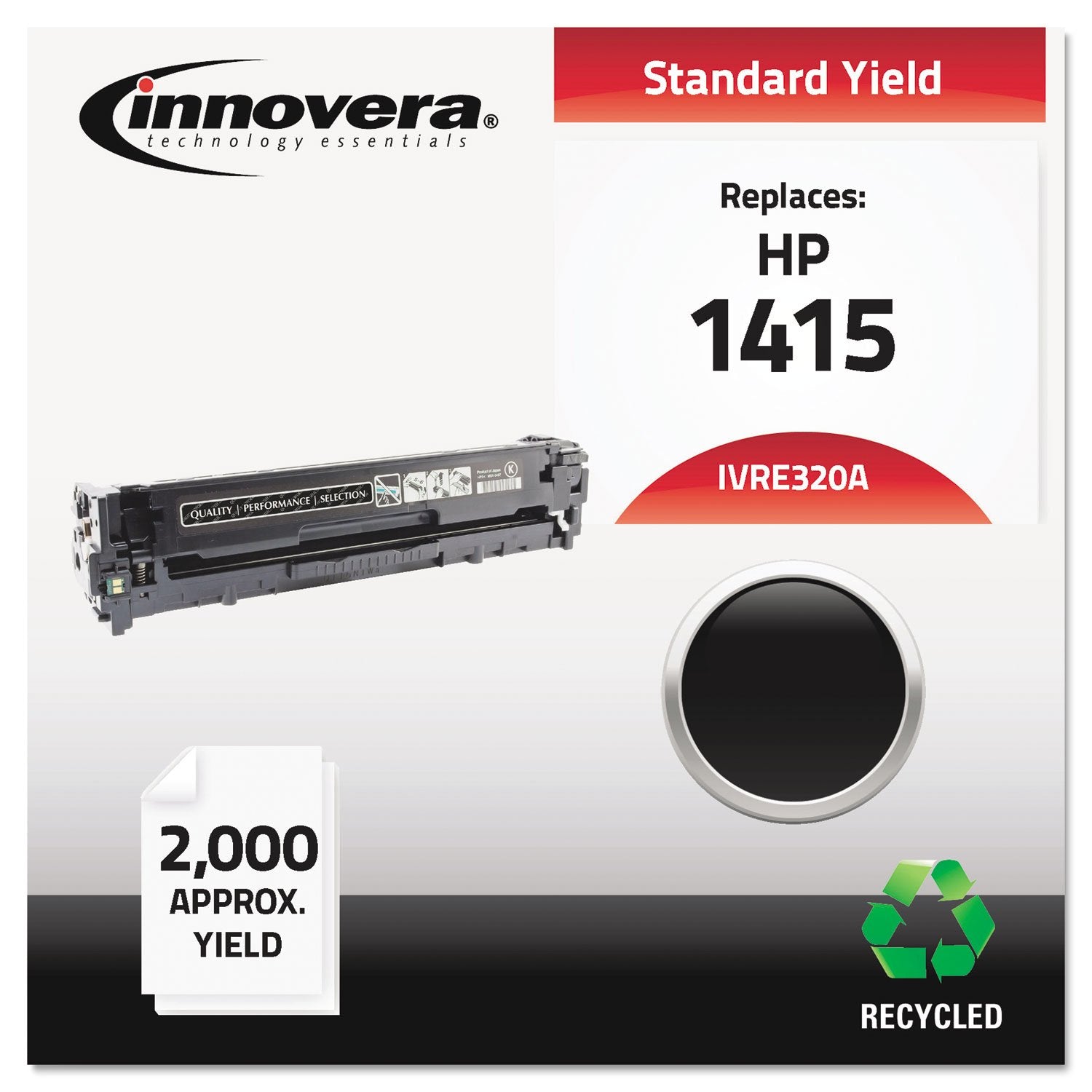 Innovera Remanufactured Black Toner, Replacement For 128A (Ce320A), 2,000 Page Yield