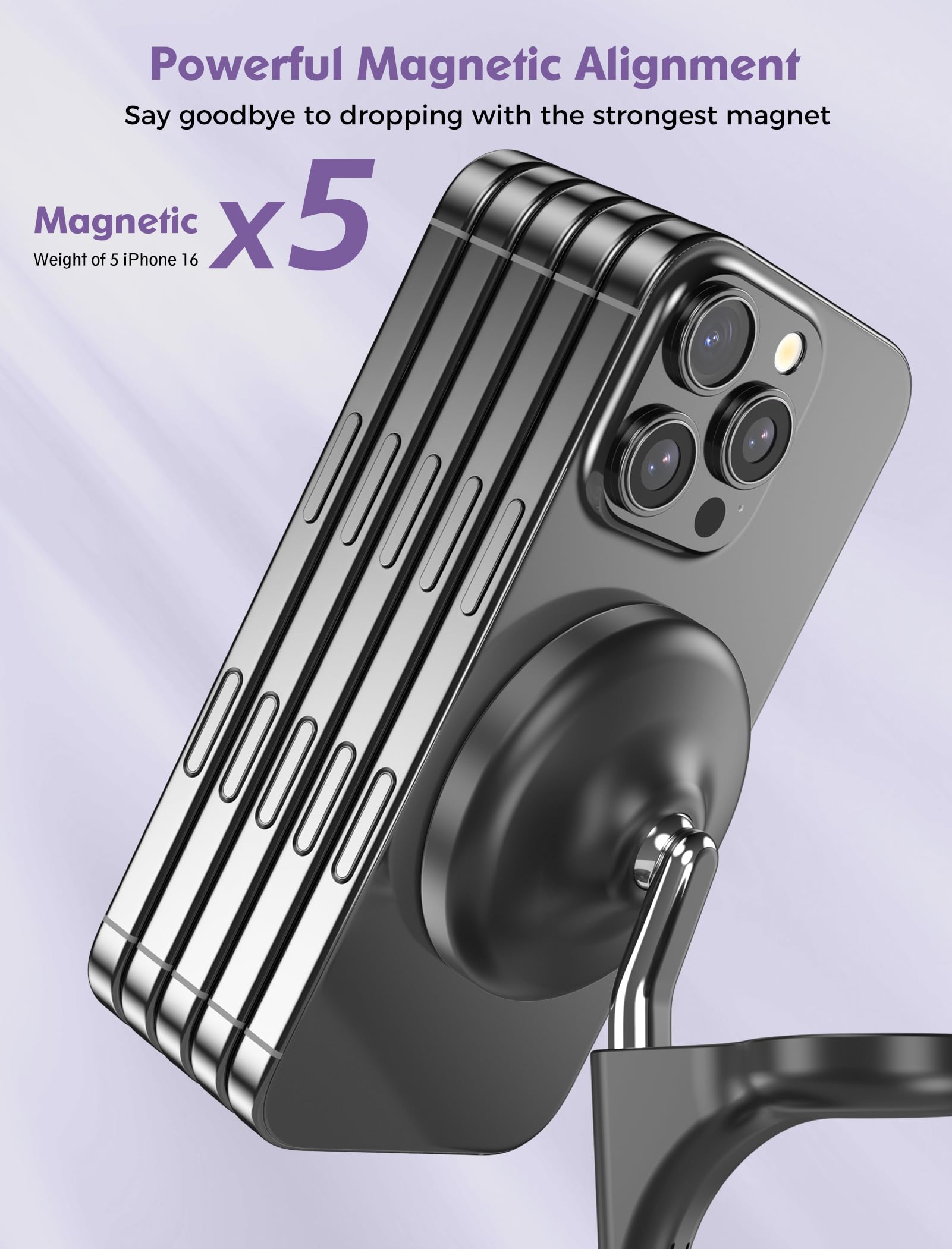 Aeinidi 3 In 1 Wireless Charging Station For Multiple Devices Apple, 15W Fast Magnetic Mag-Safe Charger Stand For Iphone 16 15 1