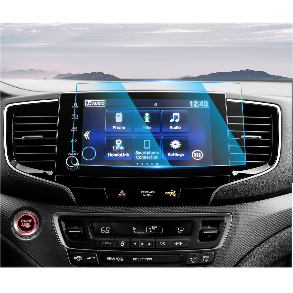 Cdefg For 2023 Honda Ridgeline Screen Protector For Ridgeline Accessories 2023 2022 2021 Sport Rtl Rtl-E Black Edition Touch Screen Radio Display Cover 8' Tempered Glass