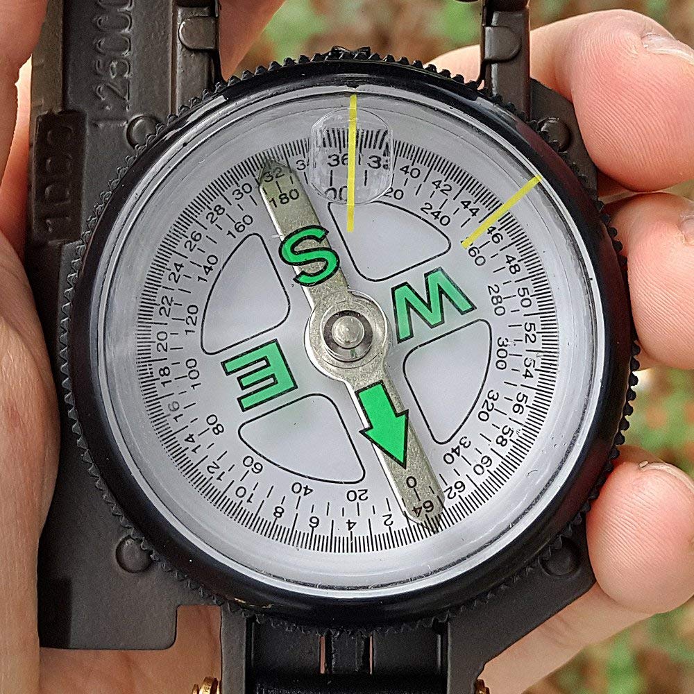 Vanvene Multifunctional Military Compass, Amy Green, Waterproof And Shakeproof, Compass For Outdoor, Camping, Hiking, Military U