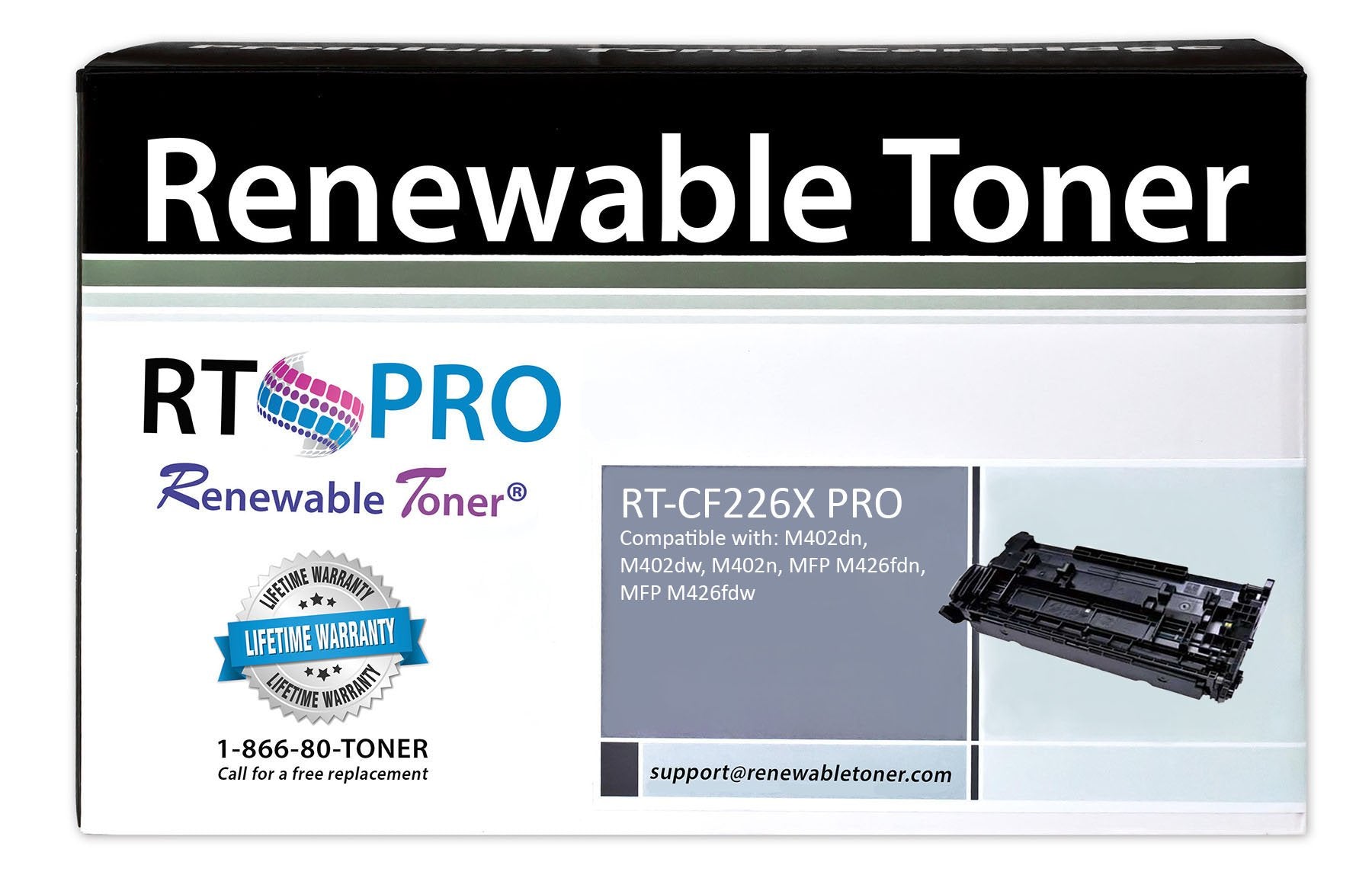 Renewable Toner 26X Micr Pro High Yield Replacement For Hp 26X Cf226X 26A Cf226A | Hp Laser Printers M402D M402N M402Dn M402Dw M
