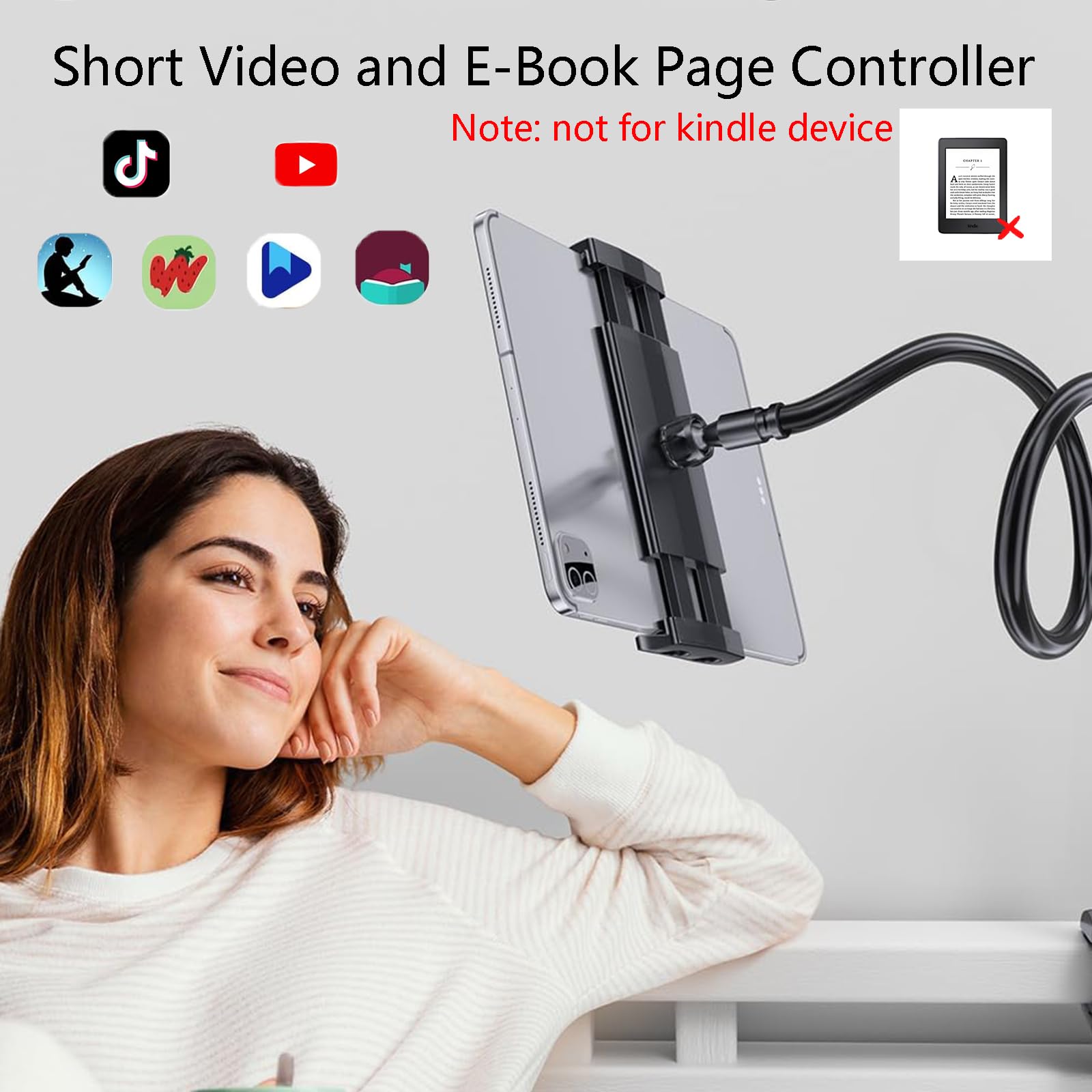 Phone Remote With Touchpad For Tiktok, Bluetooth Page Turner For Kindle App, Mini Mouse For Iphone, Ipad, Android Devices. Cellp