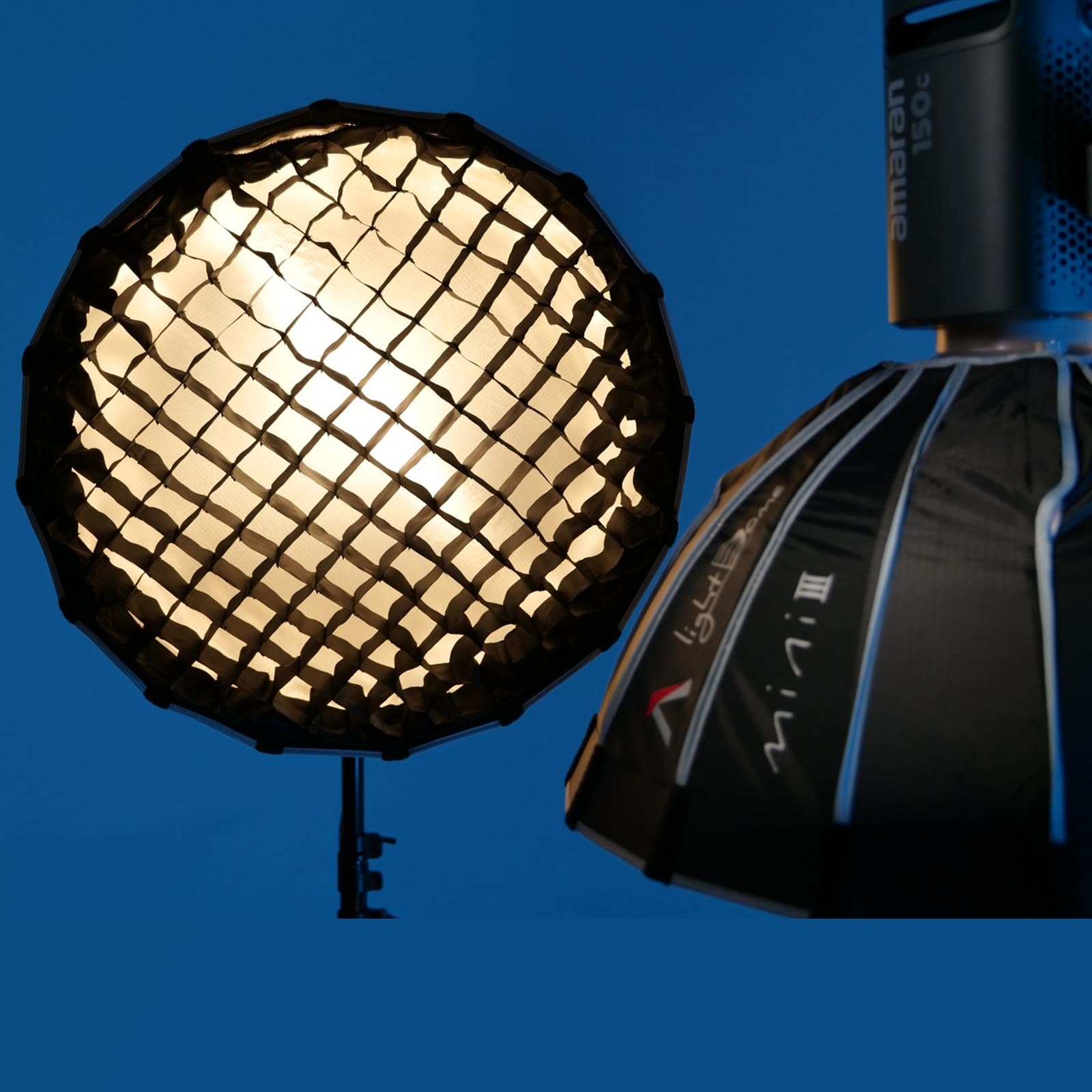 Aputure Light Dome Mini III Deep Octagon Bowens Mount Softbox with Honeycomb Grid Black 2ft