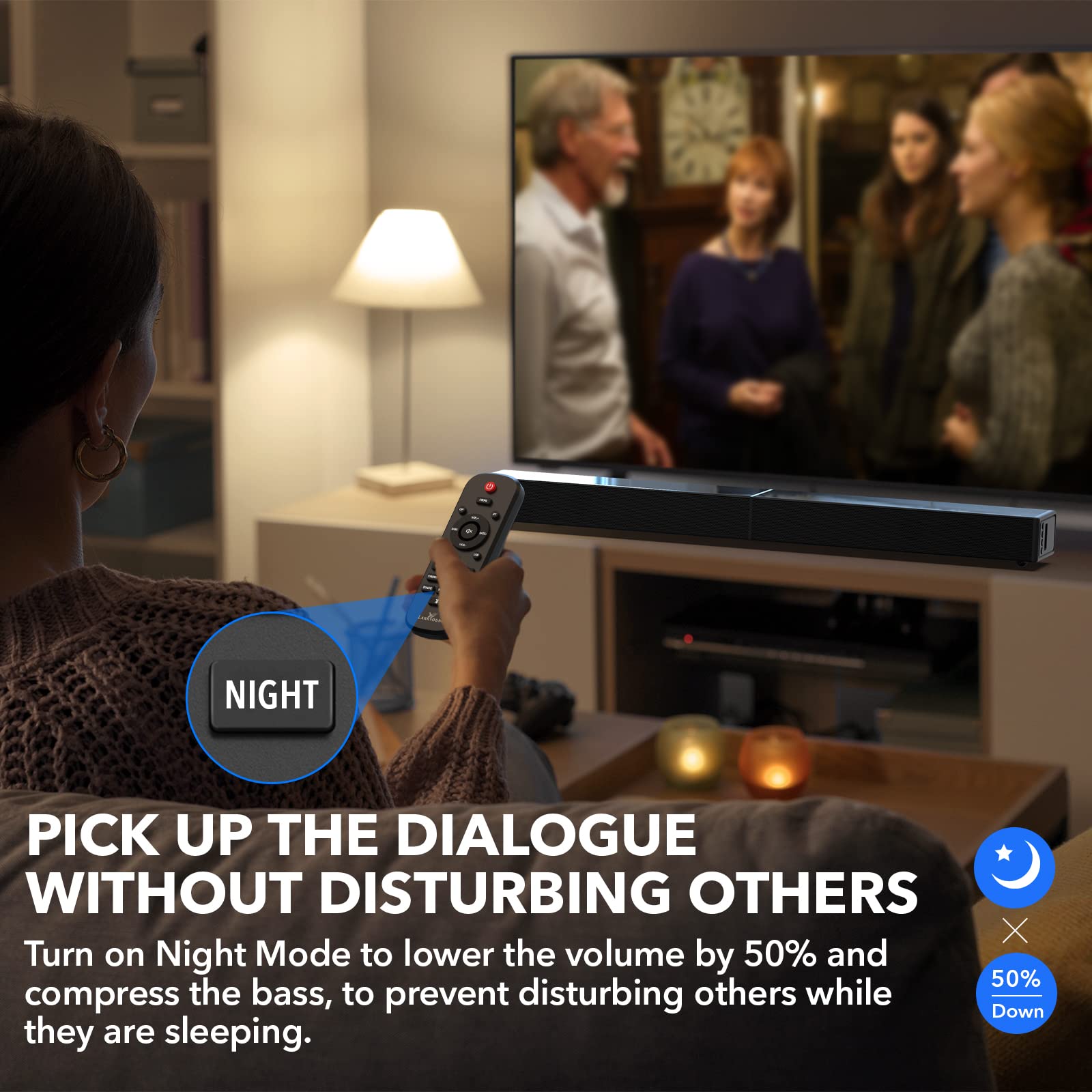 Larksound 2.1 Ch Soundbar With Built In Subwoofer, 31 Inch Sound Bar For Tv With Bluetooth/Hdmi Arc/Optical/Aux/Usb Connections