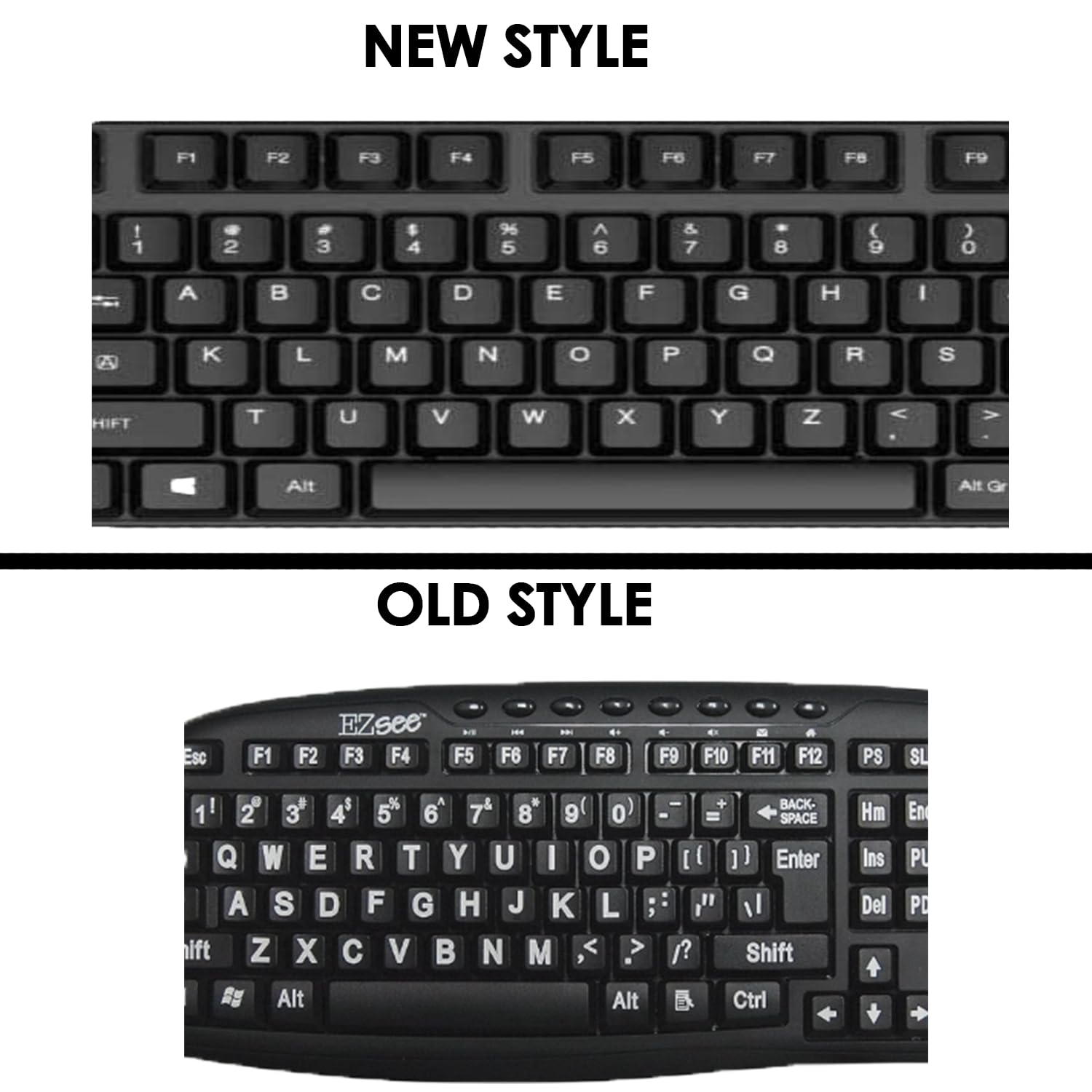 abc computer keyboard E-Z Keyboard, English-alphabetical, Plastic, Black, Model 3797266