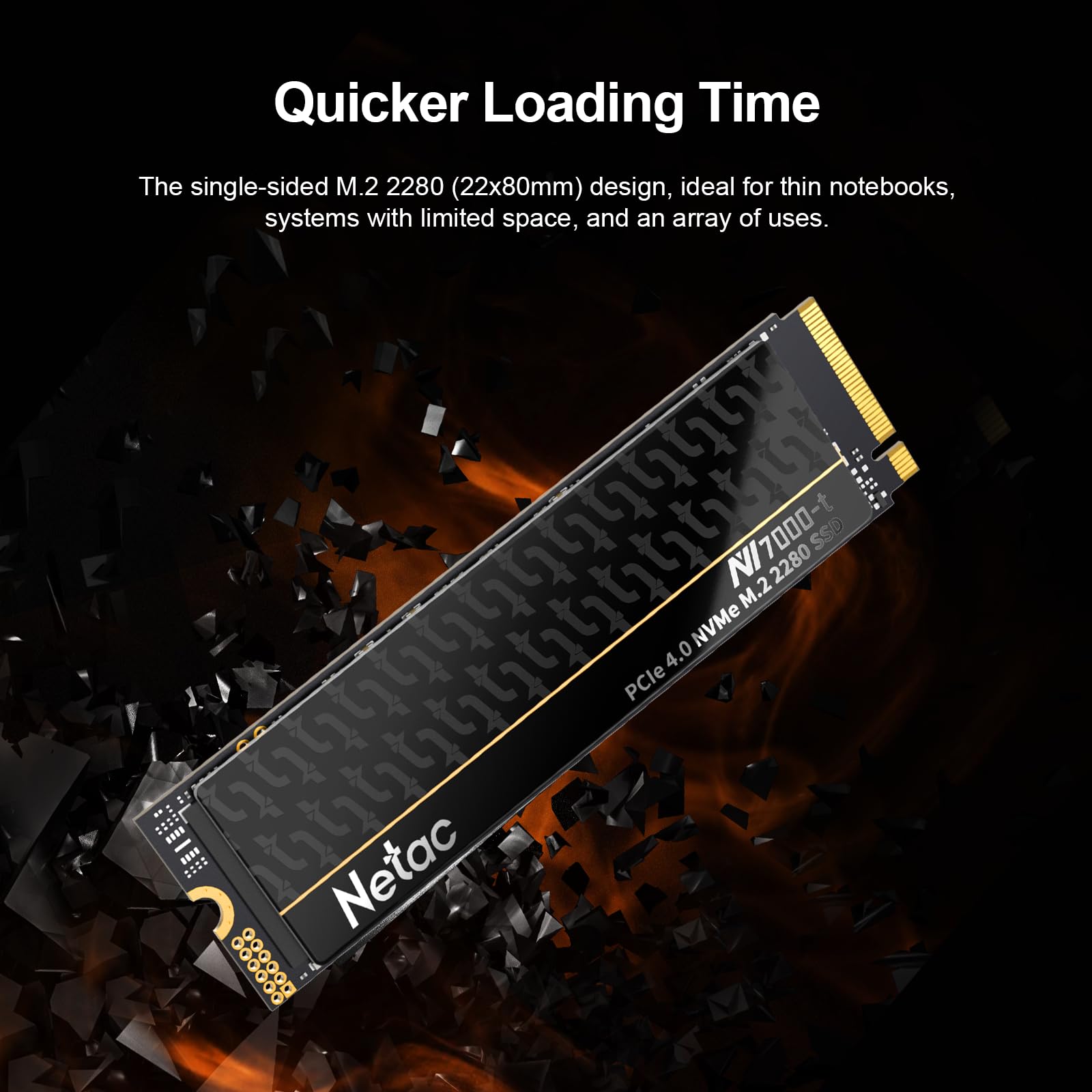 Netac 4Tb Pcie Gen4X4 M.2 Ssd Up To 7,300 Mb/S Nvme Internal Ssd With Aluminum Heatspreader High Performance Storage For Desktop And Laptop Pcs Works With Ps5, Nv7000 T