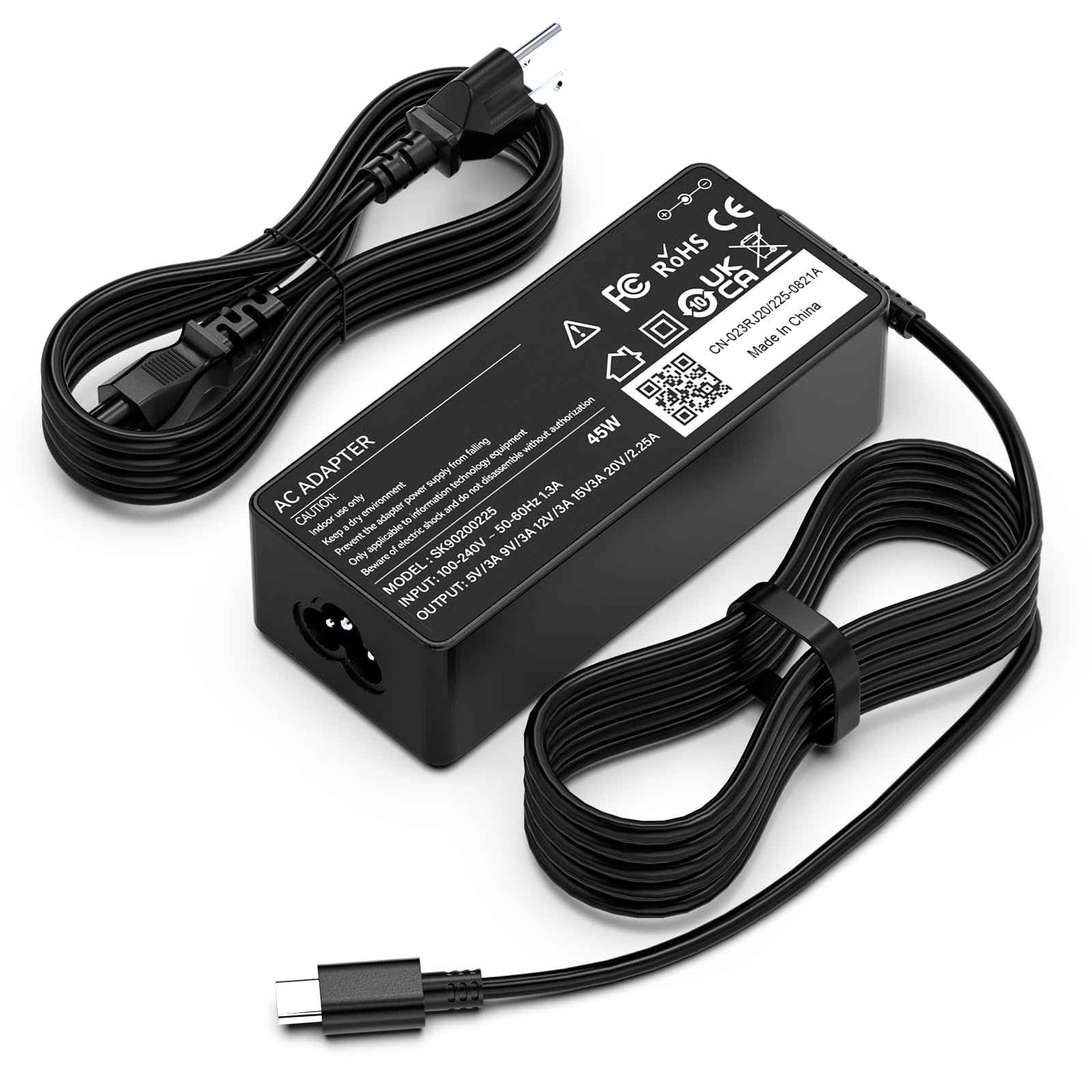 45W USB C Chromebook Charger for HP Chromebook, Lenovo Chromebook ThinkPad/Yoga, Asus, Acer, Dell Latitude, Samsung Laptop; Univ