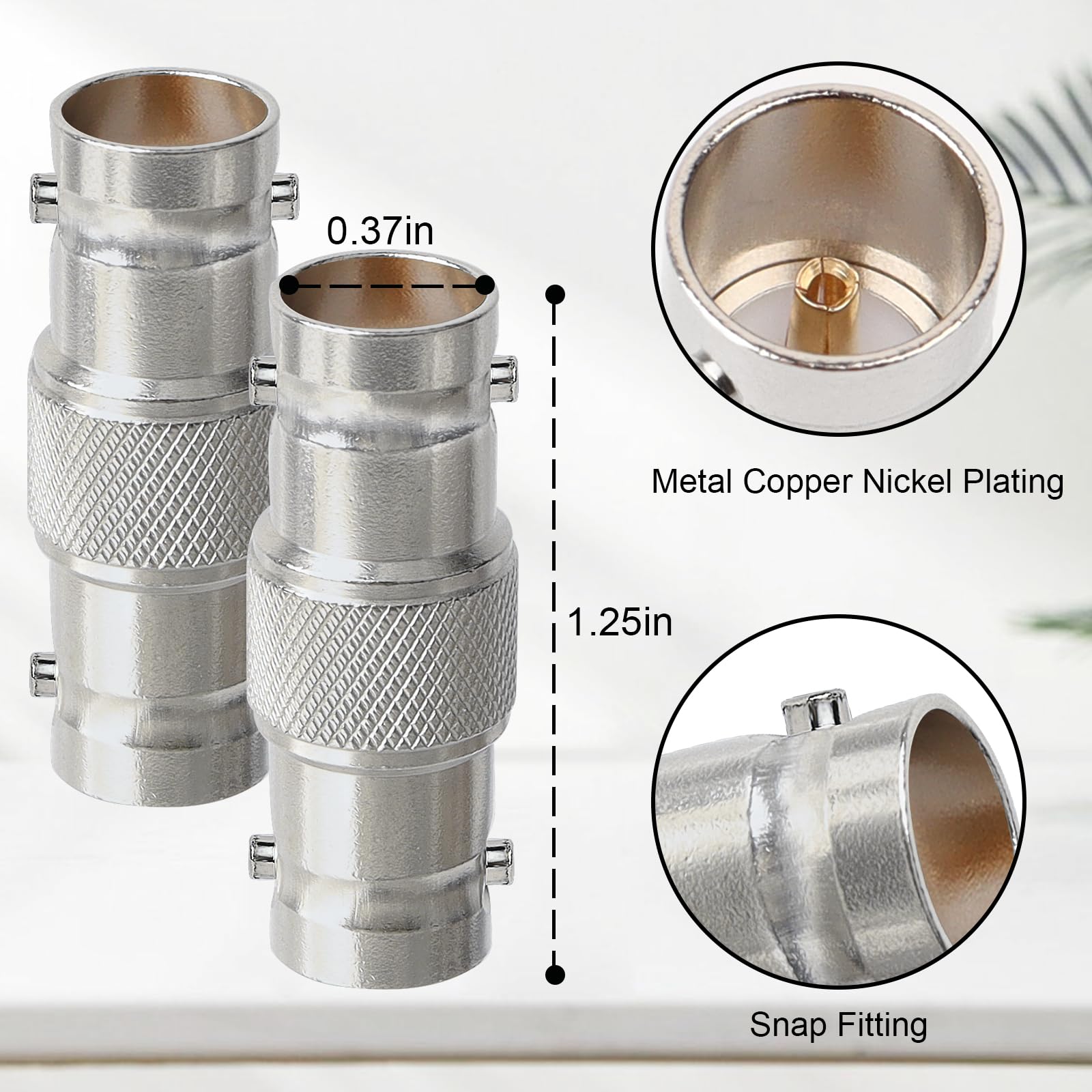 Xrds  Rf Sdi Connector 4Pcs 75 Ohm Bnc Adapter Bnc Female To Female Barrel Connector For Hd Sdi/3G Sdi/4K/8K Sdi Video Camera Ca