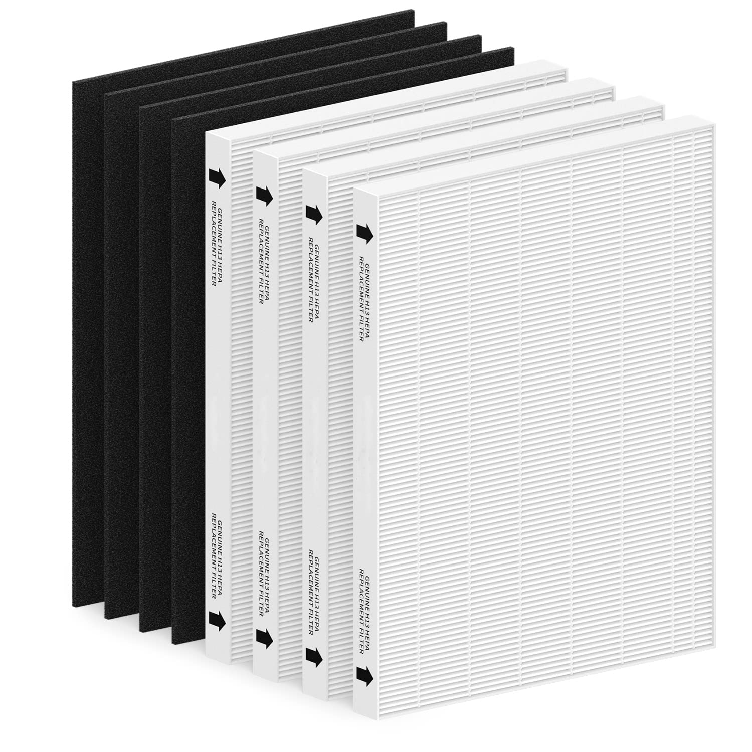 4 Pack Replacement Hepa Filter Compatible With Fellowes Aeramax 290/300 And Fellowes Dx95 Air Puri Fier, Part# 9287201