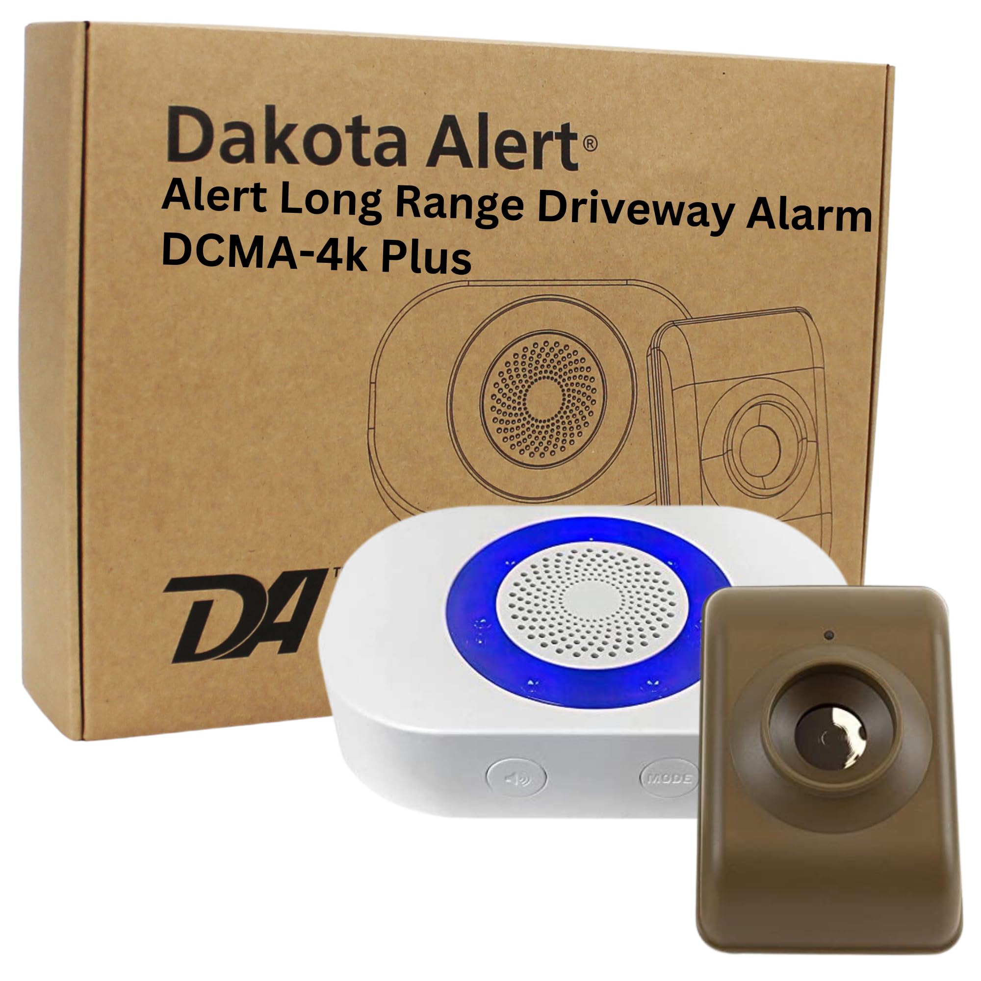 Dakota Alert Long Range Driveway Alarm Motion Detector   Dcma 4K Plus One Mile Wireless Range Alarm System   Dcmt 4000 Transmitter & Re 4K Plus Receiver Use Outdoors, Driveways, Entrances & Backyards